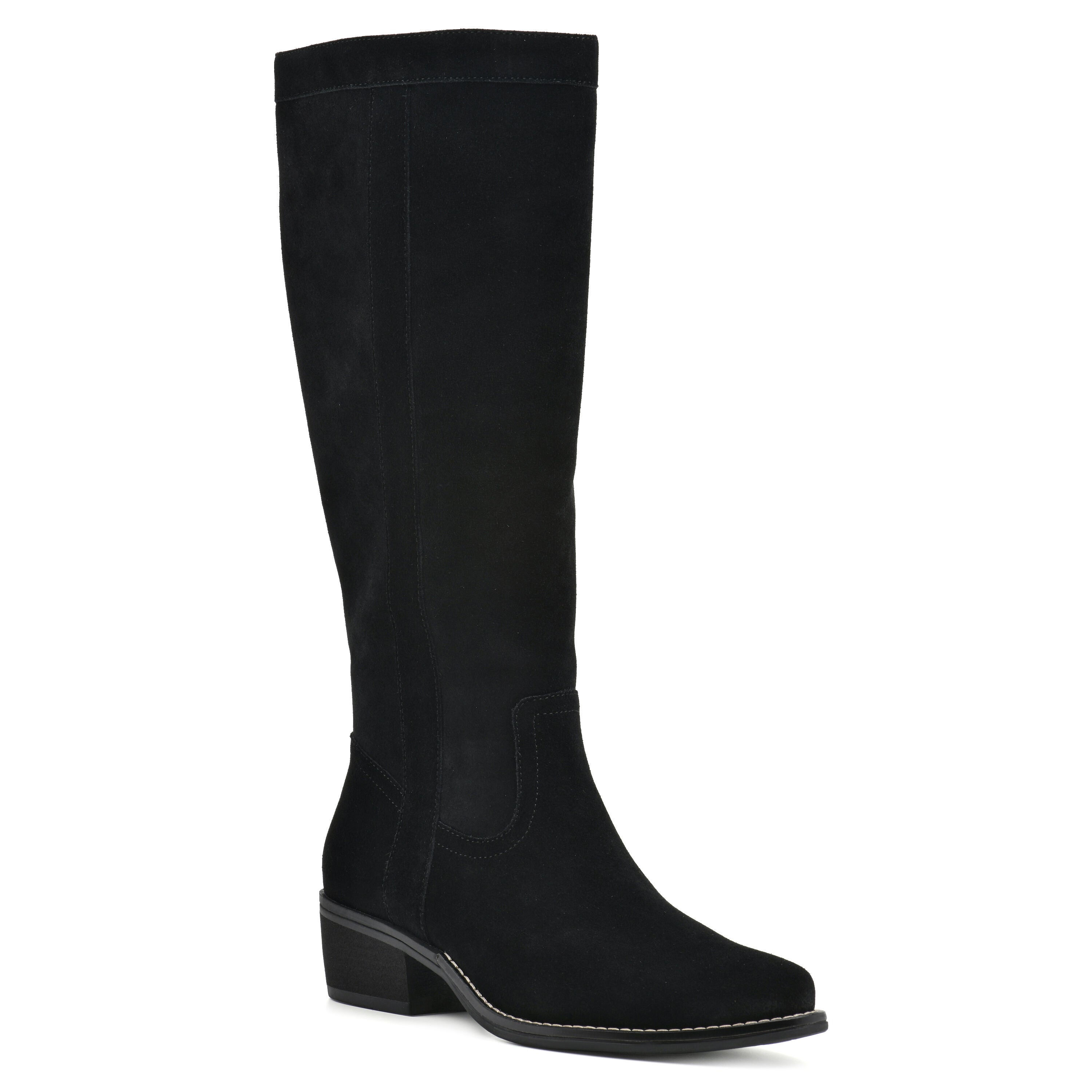 Altitude Wide Calf Tall Shaft Boot, BLACK SUEDE, hi-res image number 0