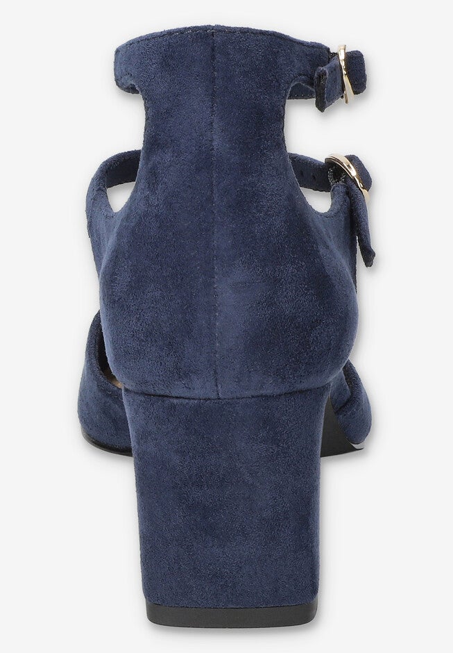 Harpswell Block Heel Pump, NAVY SUEDE, on-hover image number 1