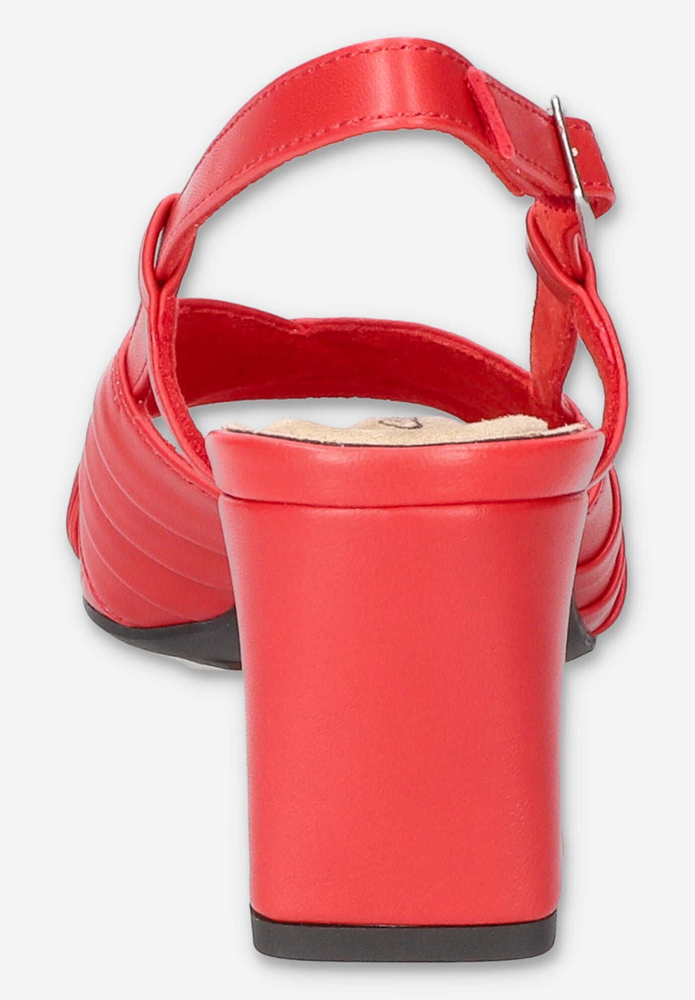 Lucie Square Toe Sandal, RED, alternate image number 3