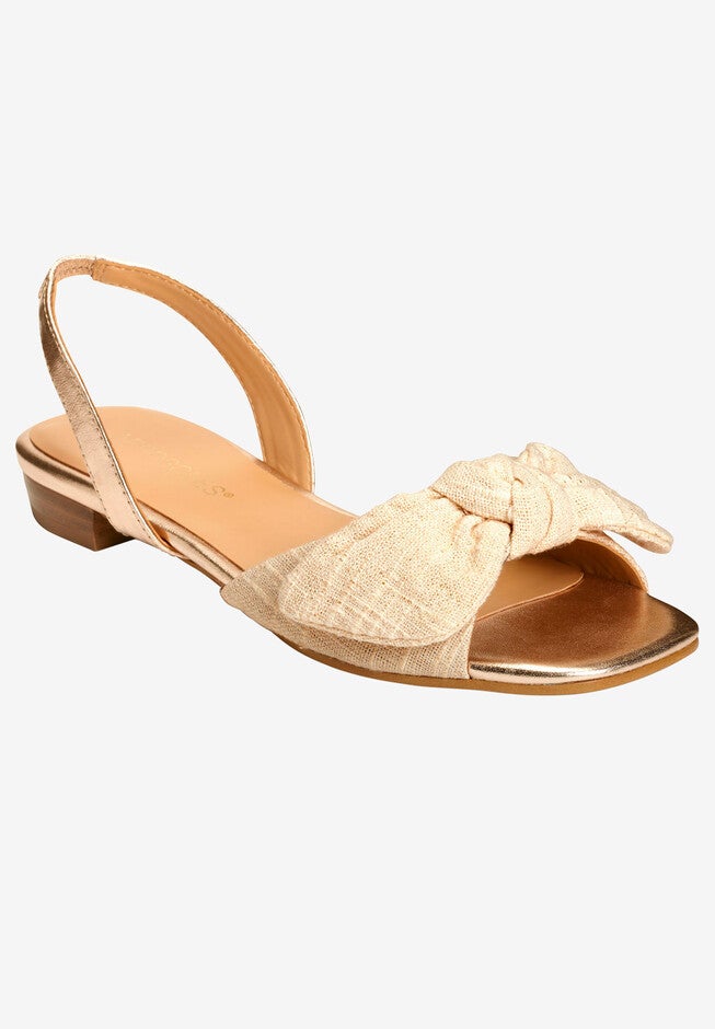 Down Time Sandal by Aerosoles®, GOLD COMBO, hi-res image number 0