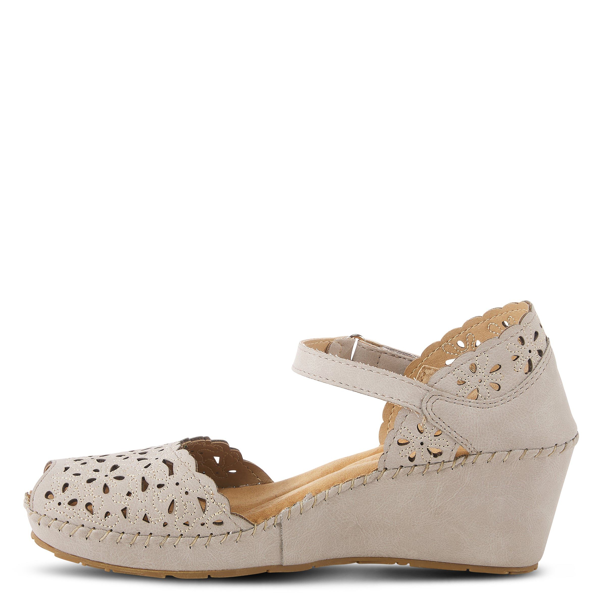 Gennina Closed Back Wedge Sandal, LIGHT GREY, alternate image number 2