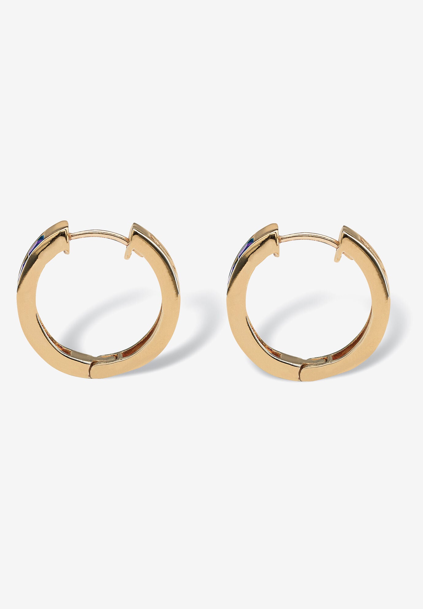 Birthstone Gold-Plated Huggie Earrings, , on-hover image number 1