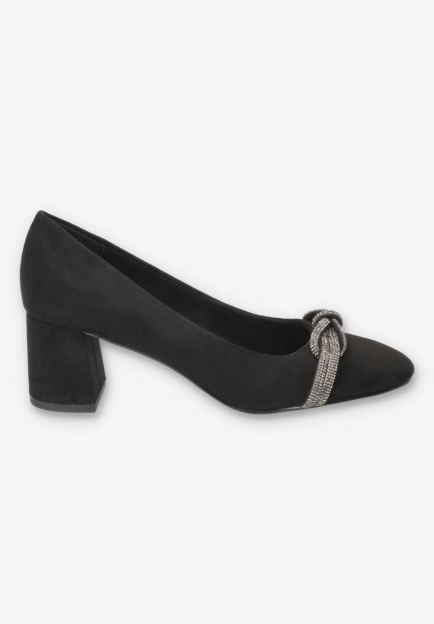 Marigold Square Toe Pump, BLACK SUEDE, alternate image number 2