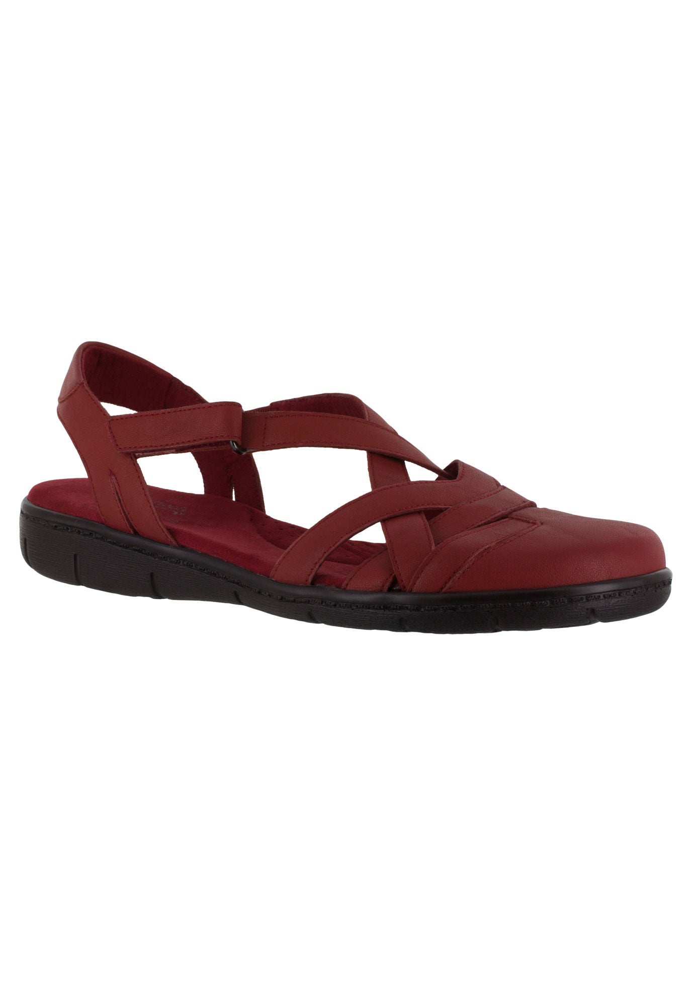 Garrett Sandals by Easy Street®, RED, hi-res image number 0
