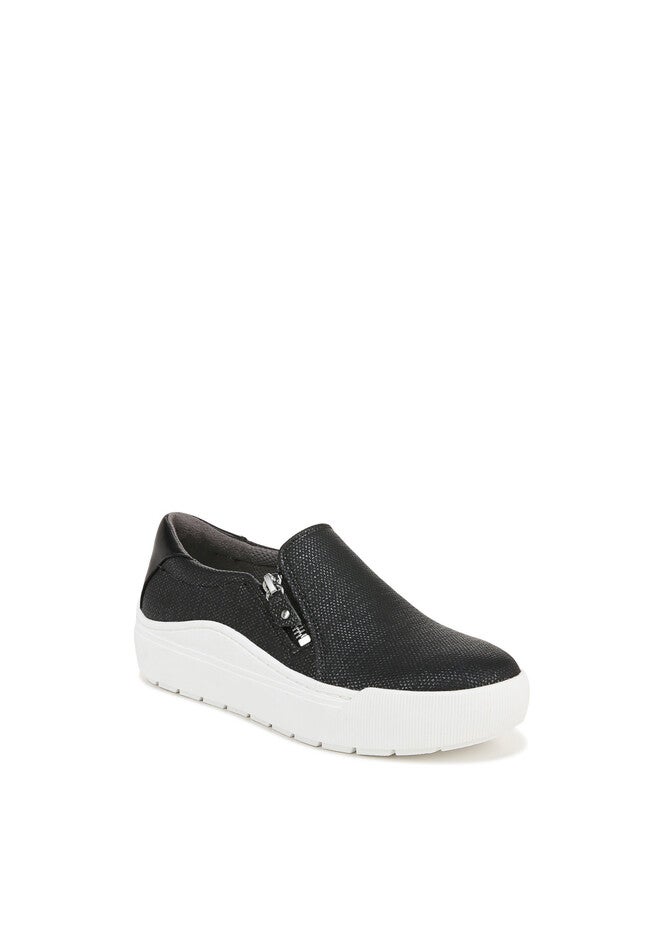 Time Off Now Slip On Sneaker, BLACK FAUX LEATHER, hi-res image number 0
