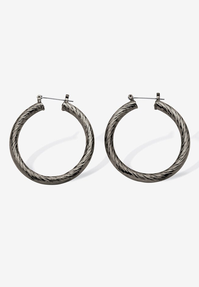 Mutil Colored Plated Hoop Earring 4 Pair Set, , alternate image number null