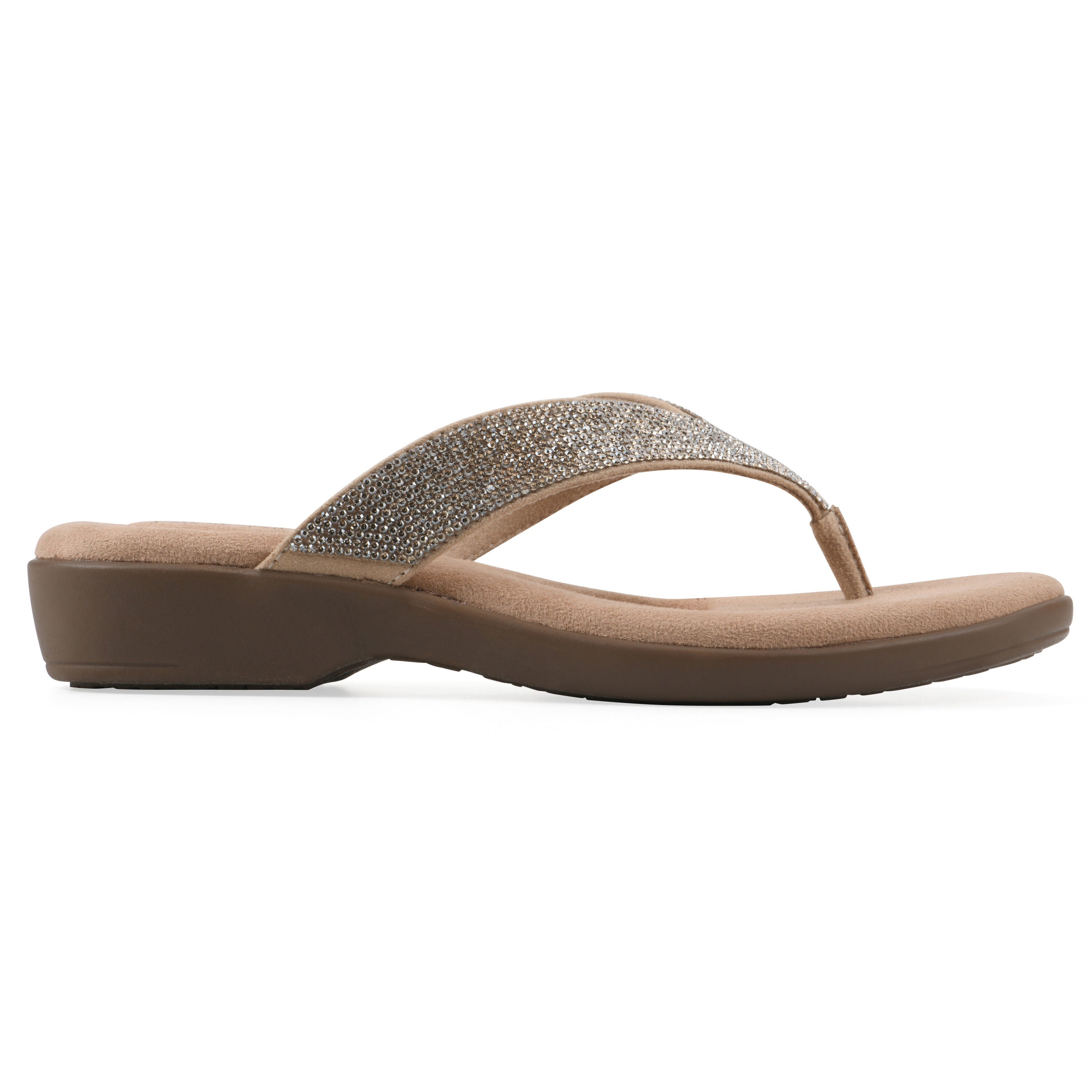 Becharm Thong Sandal, GOLD FABRIC, alternate image number 2