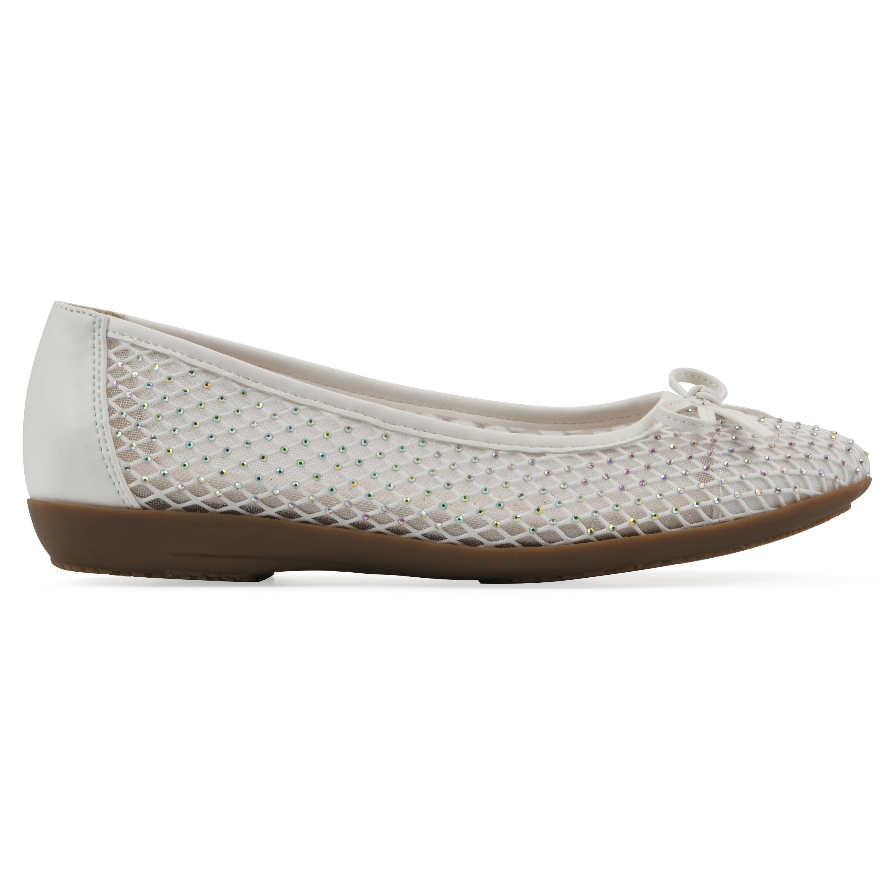 Carlicia Ballet Flat, WHITE FABRIC, alternate image number 2