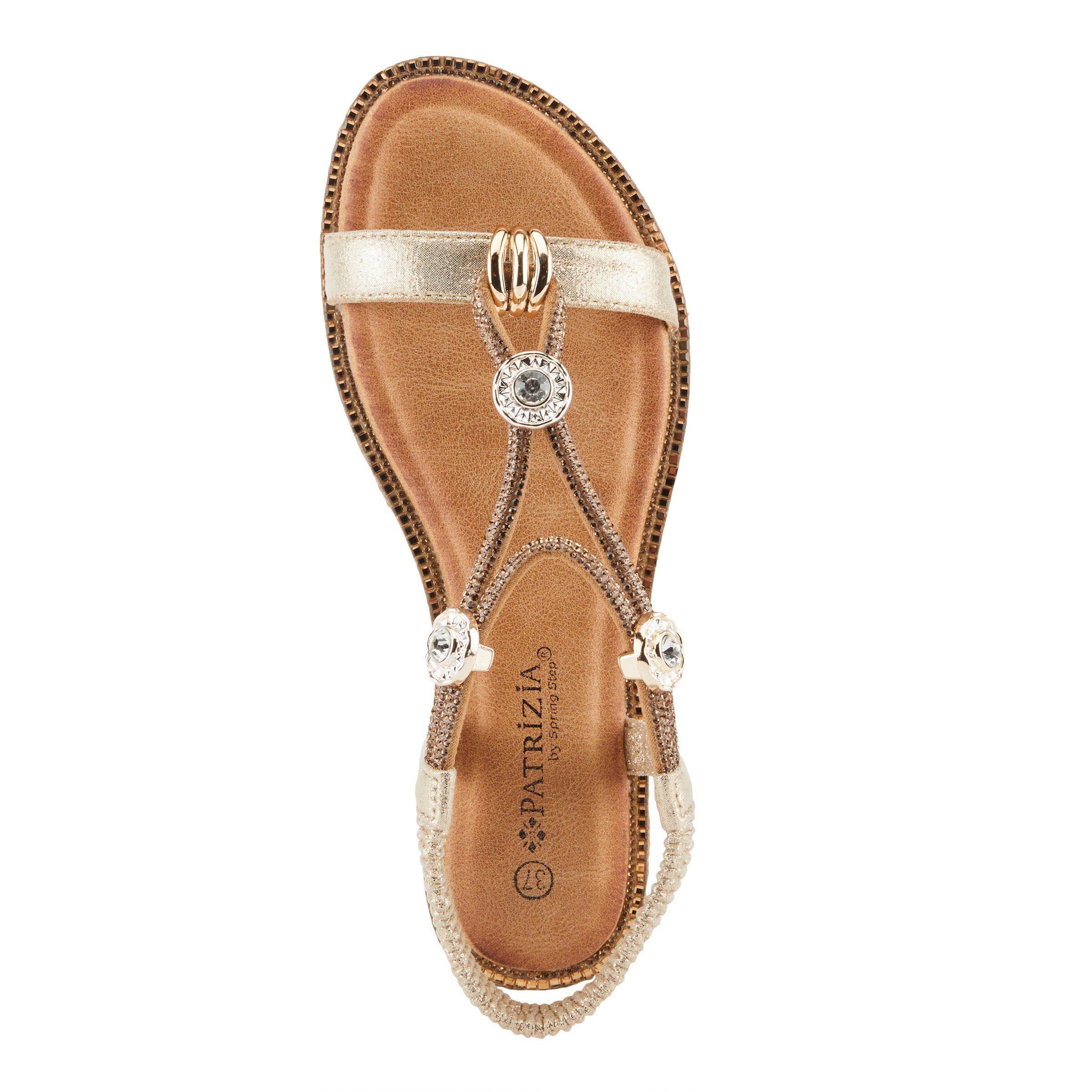 Charmer Flat Sandal, SOFT GOLD, alternate image number 3