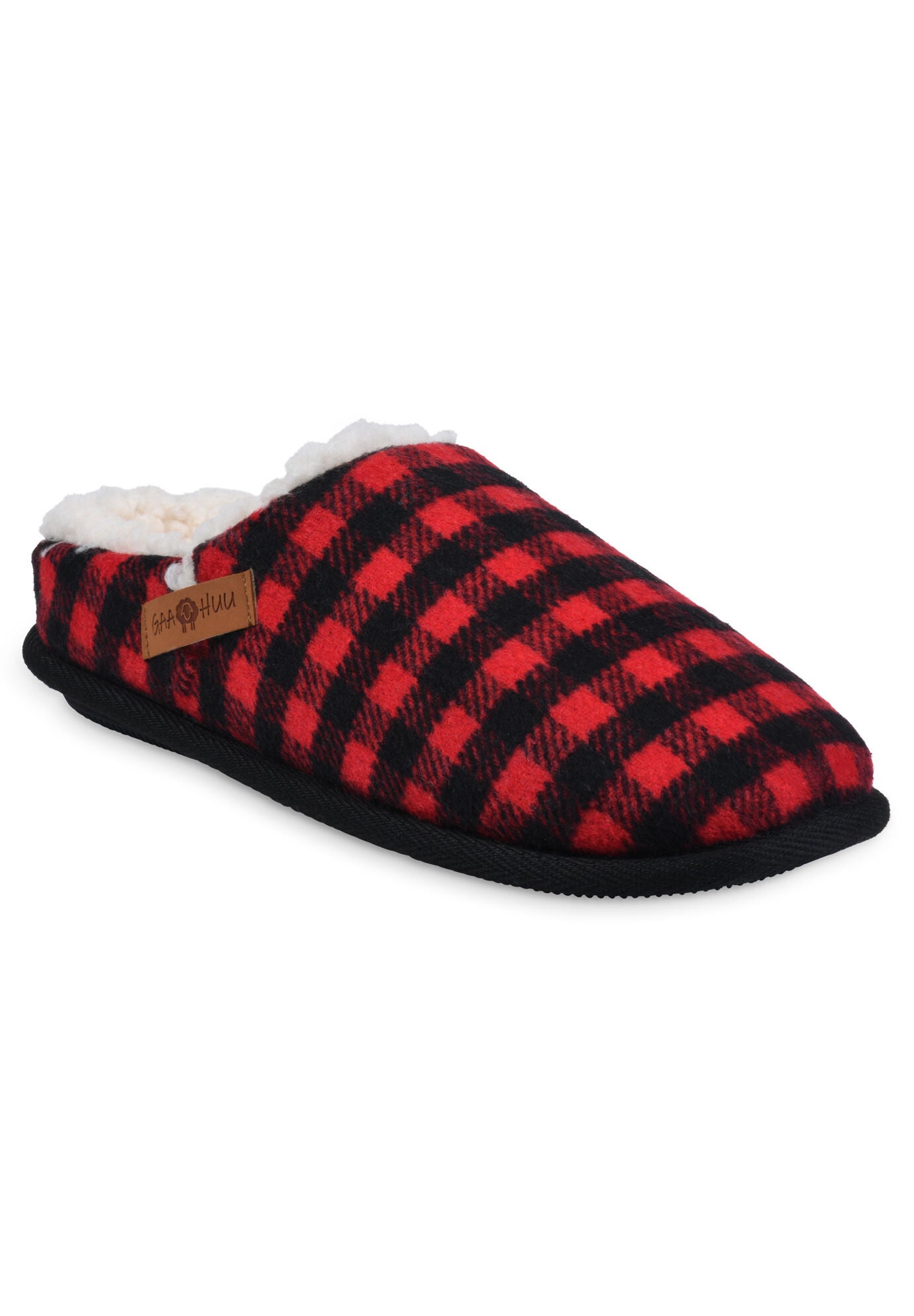 Buffalo Plaid Clog Slipper, BLACK RED, hi-res image number 0