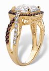 Gold & Silver Princess-Cut Cubic Zirconia Ring, , on-hover image number null