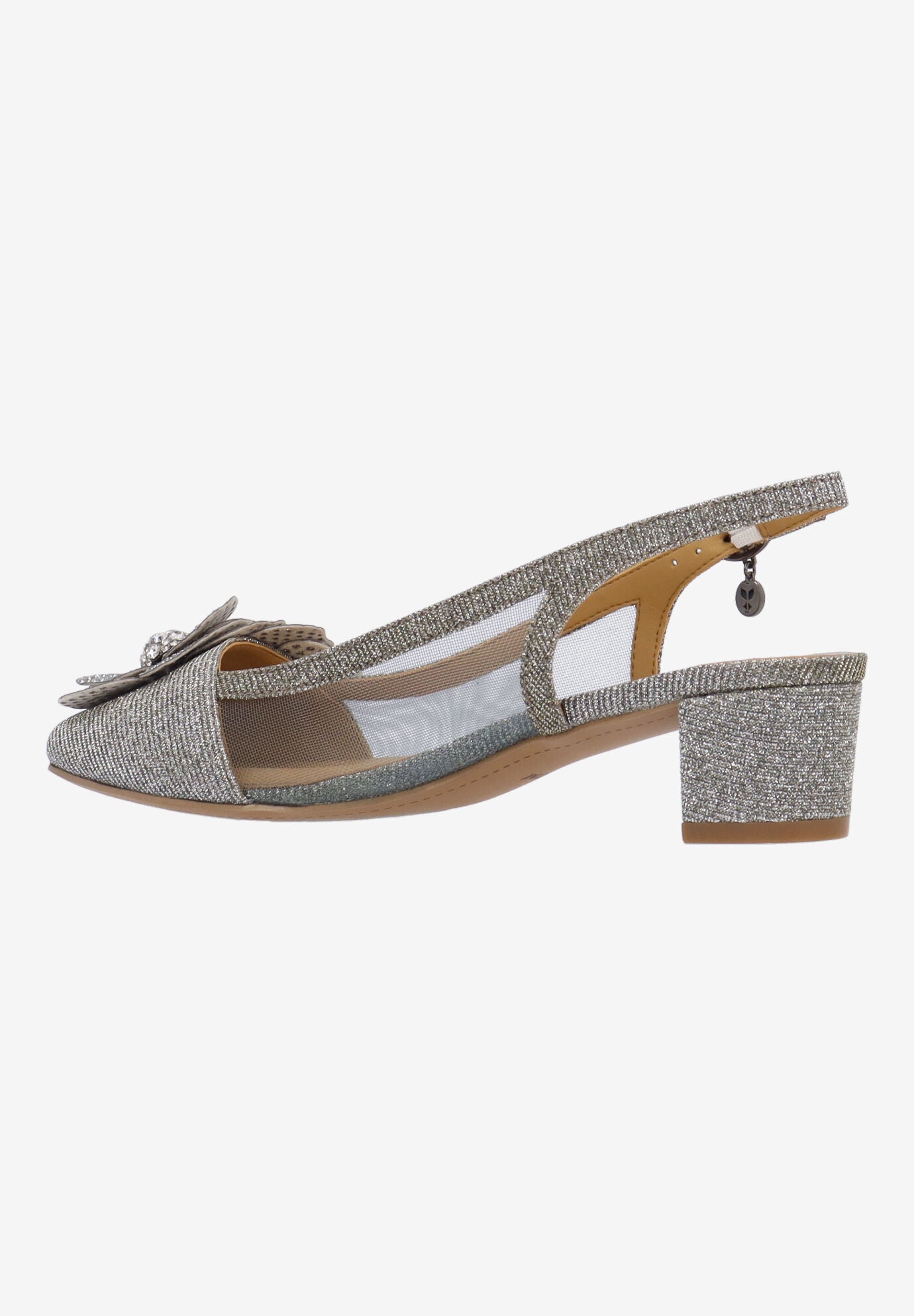 Bellina Slingback Pump, PEWTER, alternate image number 5