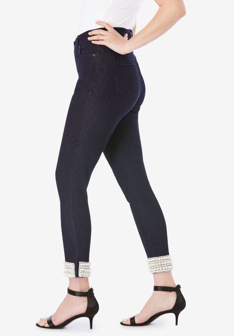 Pearl Cuff Skinny Jean, , alternate image number null