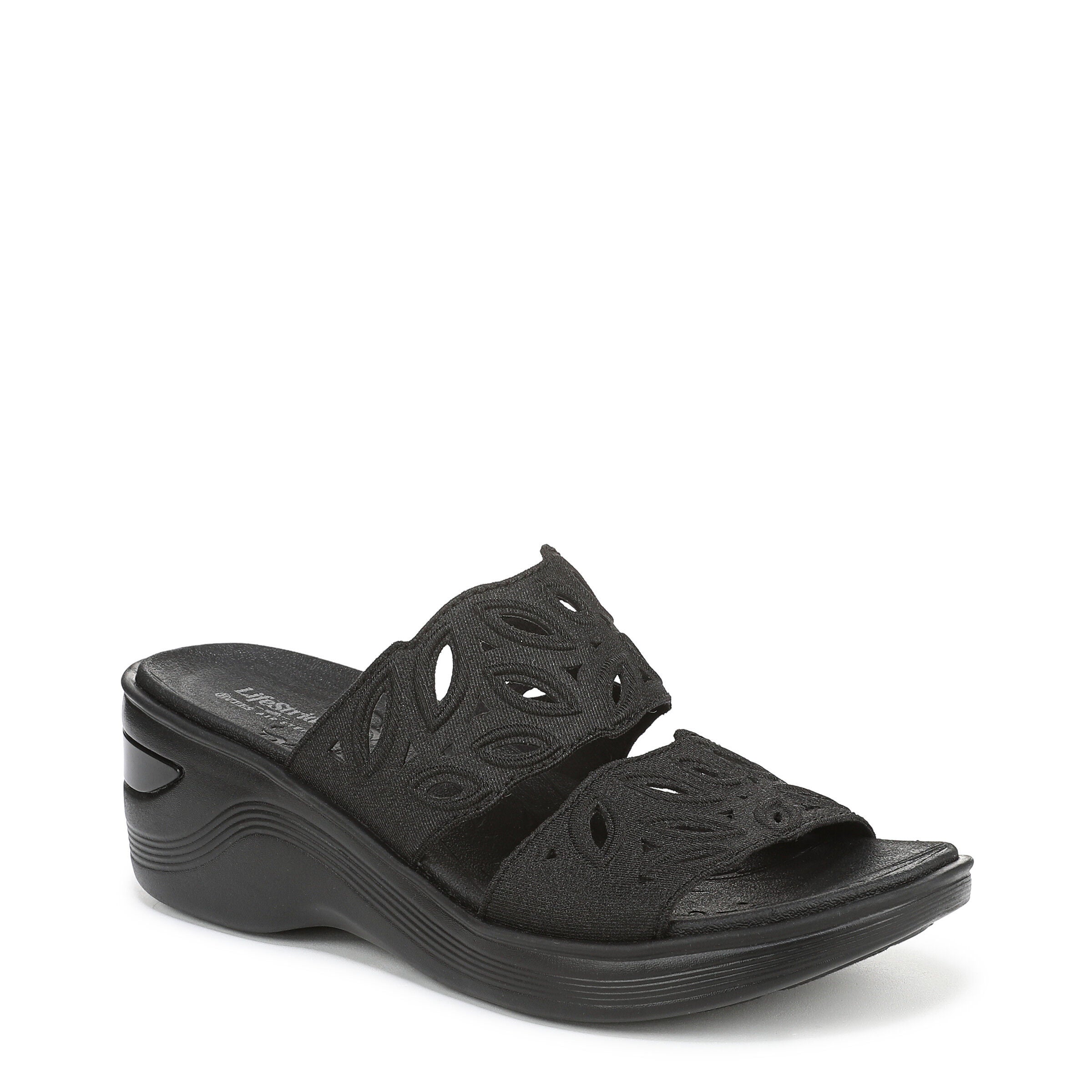 Delight Slip-On Comfort Sandal, BLACK FABRIC, hi-res image number 0