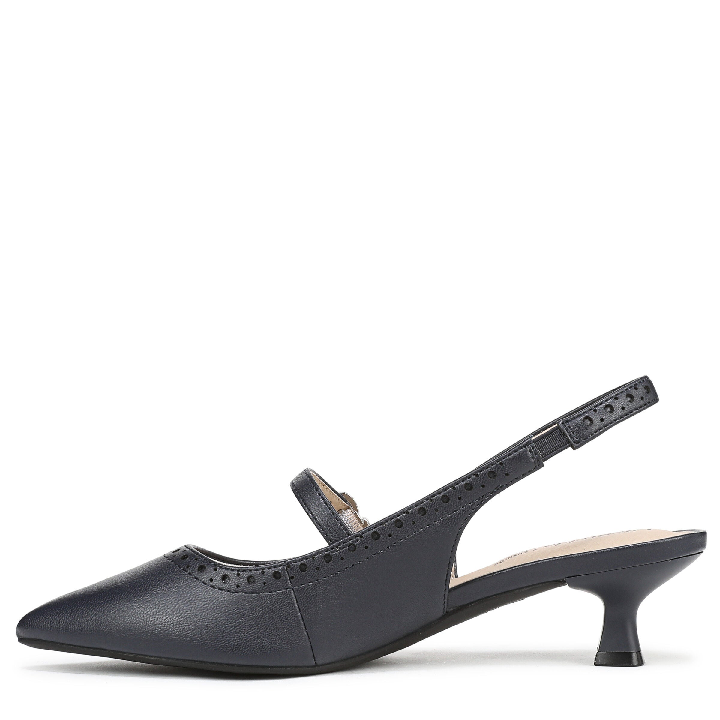 Marilyn Slingback Pump, LUX NAVY, alternate image number 5