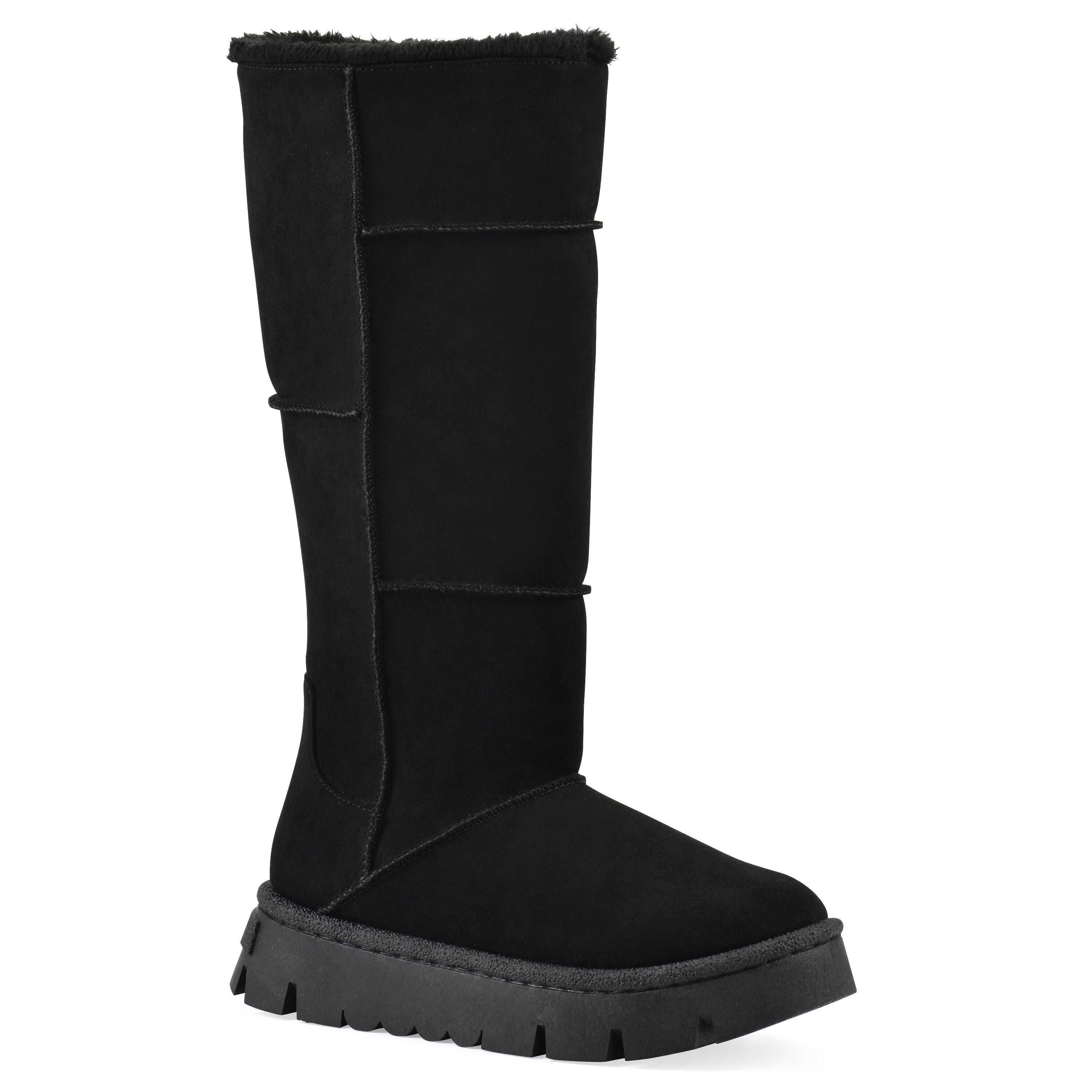 Tru Faux Fur Tall Shaft Boot, BLACK, hi-res image number 0