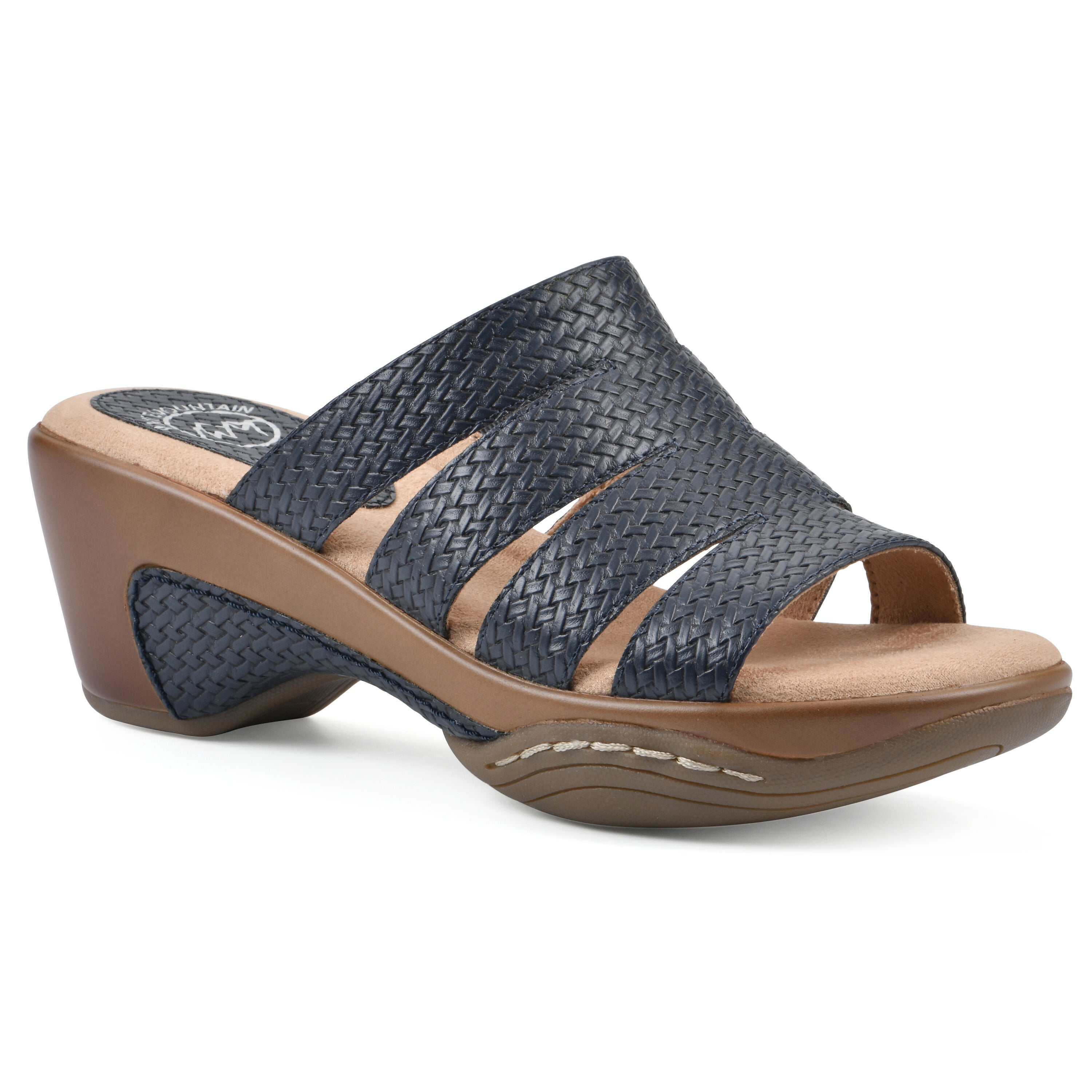 Valora Slip-On Clog Sandal, NAVY WOVEN, hi-res image number 0