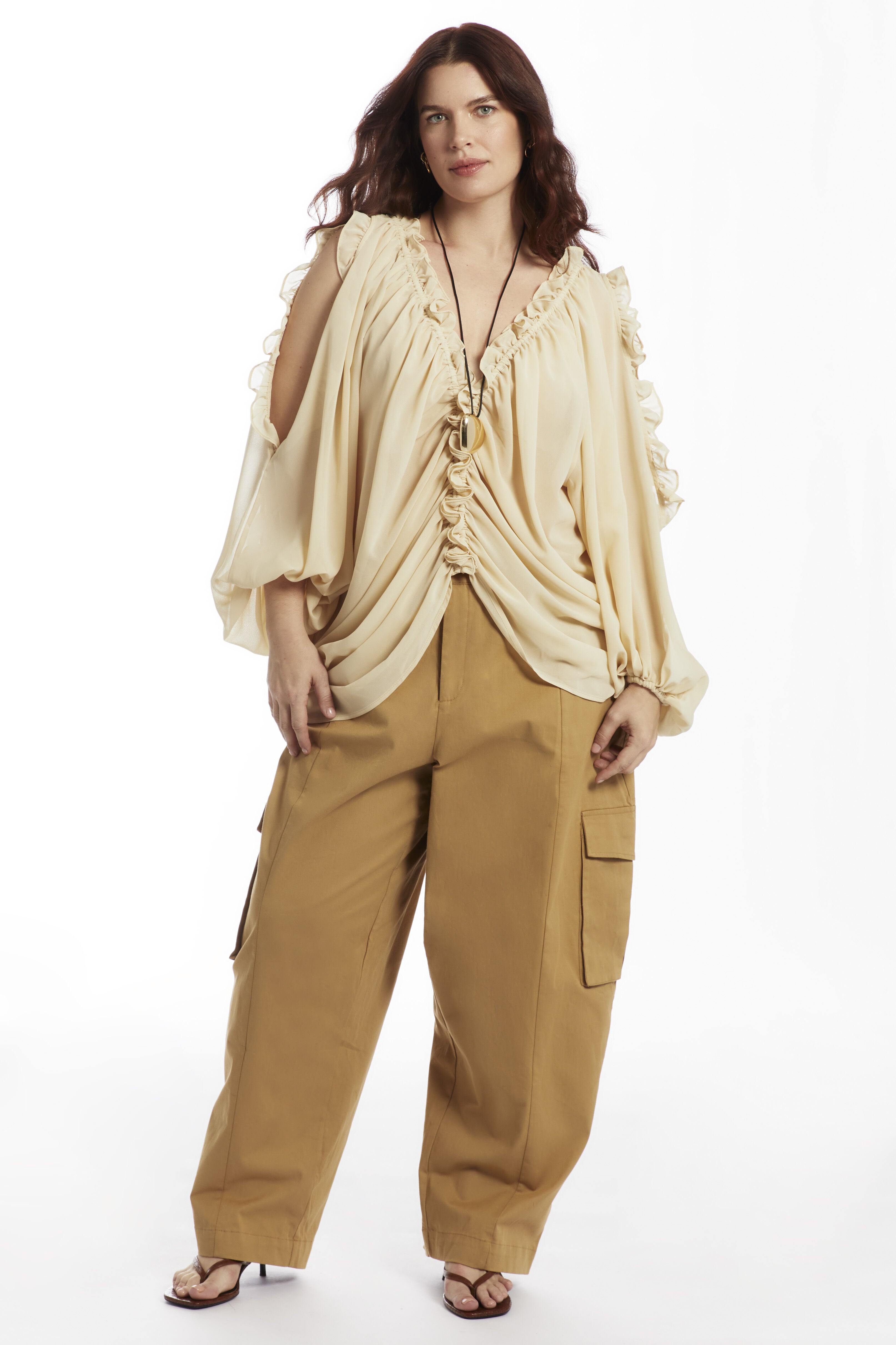 Draped Off-The-Shoulder Blouse