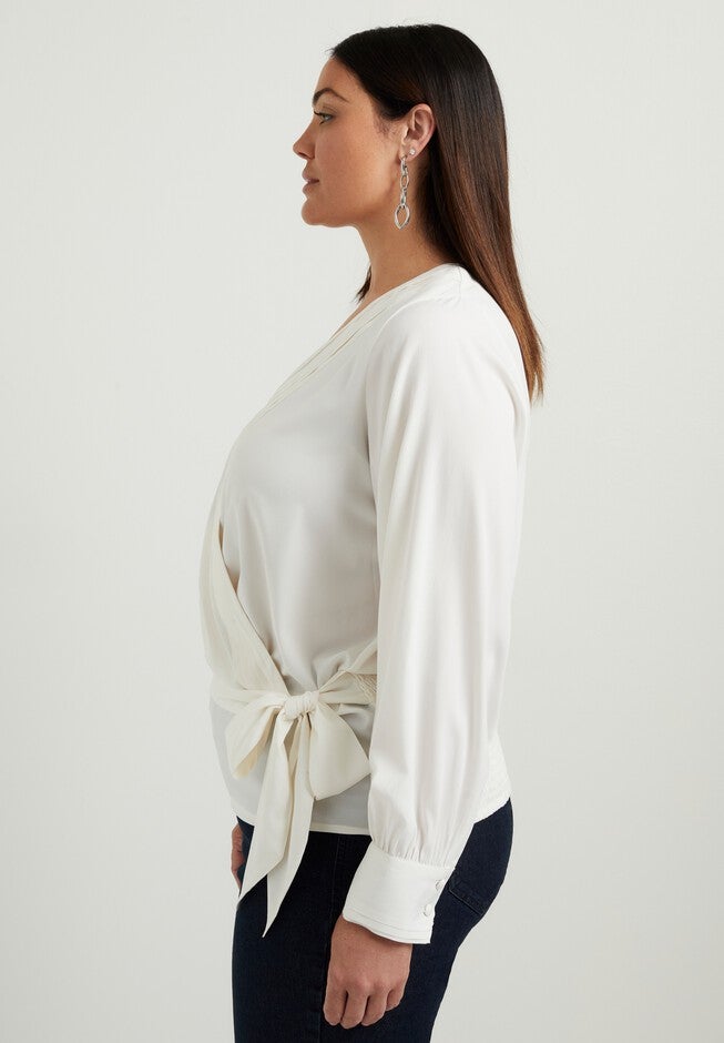 Faux Wrap Blouse, , alternate image number null