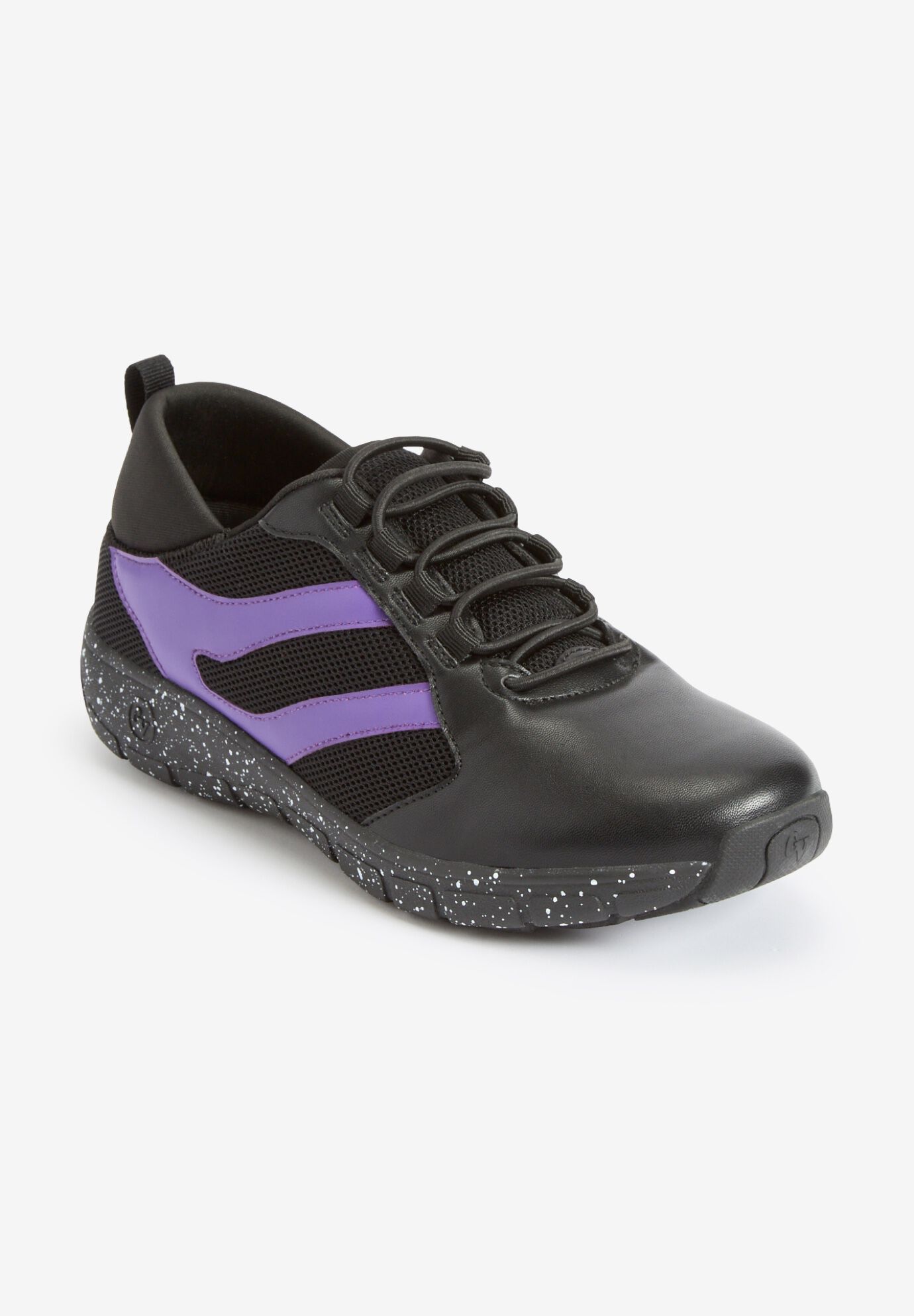 Ladies The Kylen Trail Sneaker Black Purple Jessica London