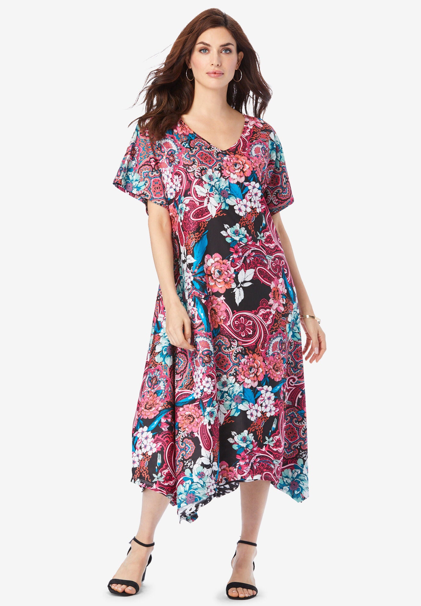 Reversible Drop Sleeve Swing Dress, , alternate image number 3