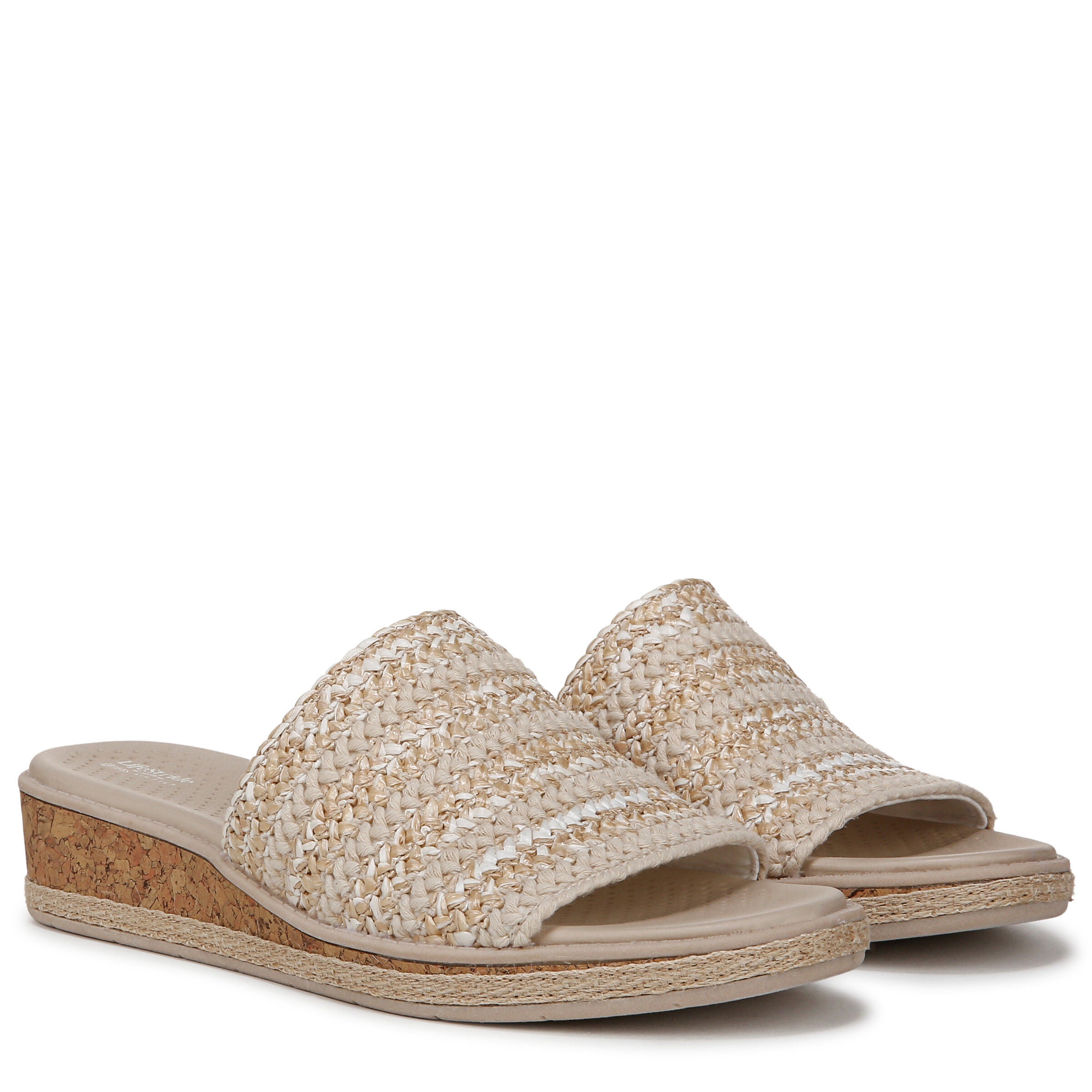 Breezy Sandal, WHITE RAFFIA, alternate image number 2