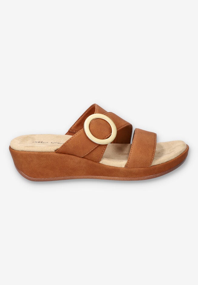 Mina Wedge Sandal, TAN, alternate image number null