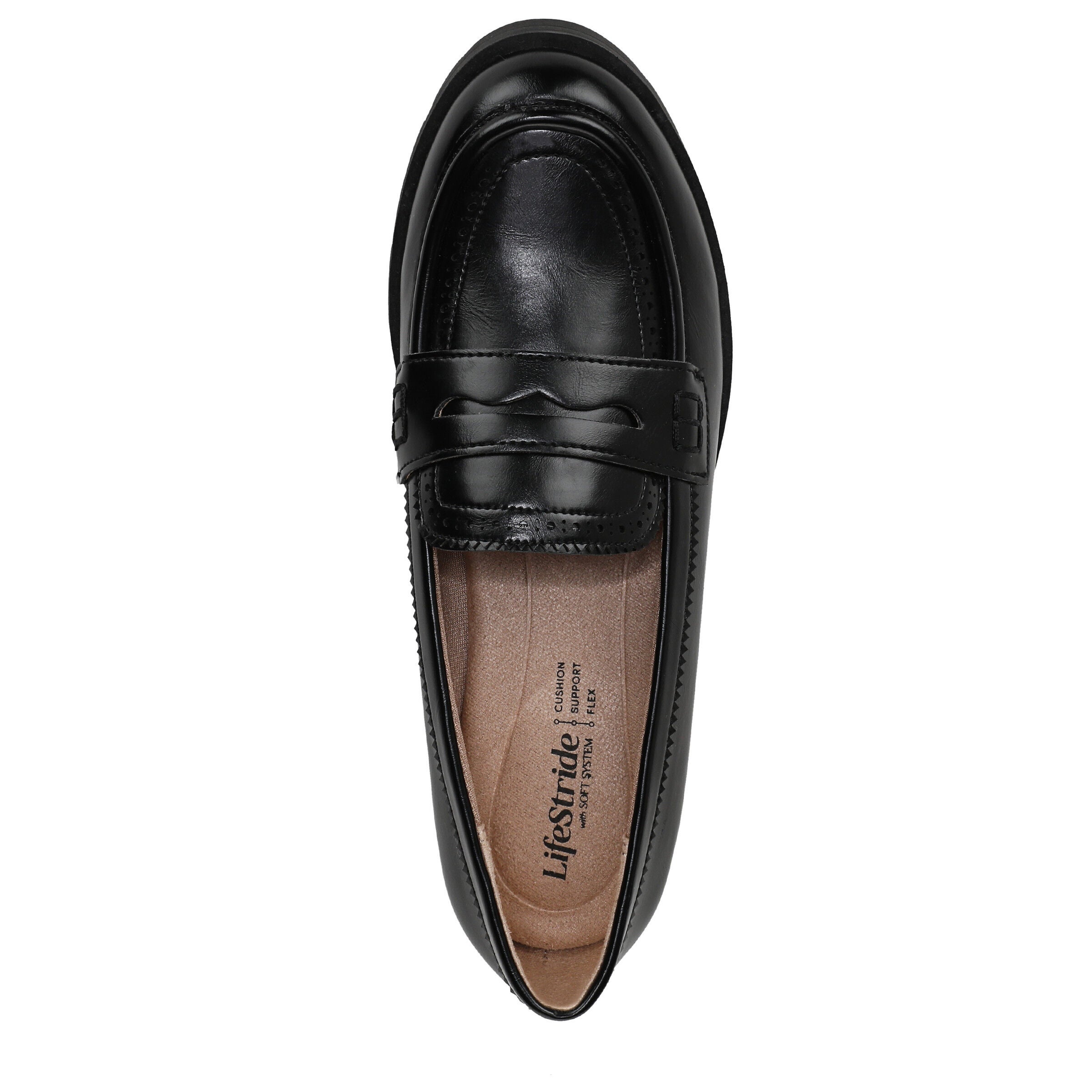 London 3 Pennyloafer, BLACK FAUX LEATHER, alternate image number 6