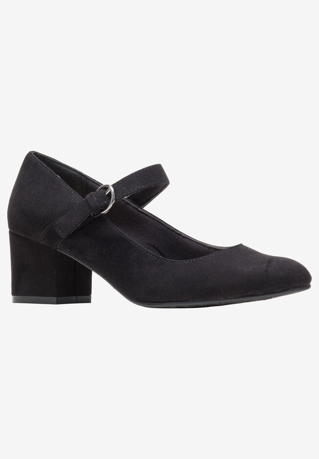Dustie Pump , BLACK FAUX SUEDE, hi-res image number 0