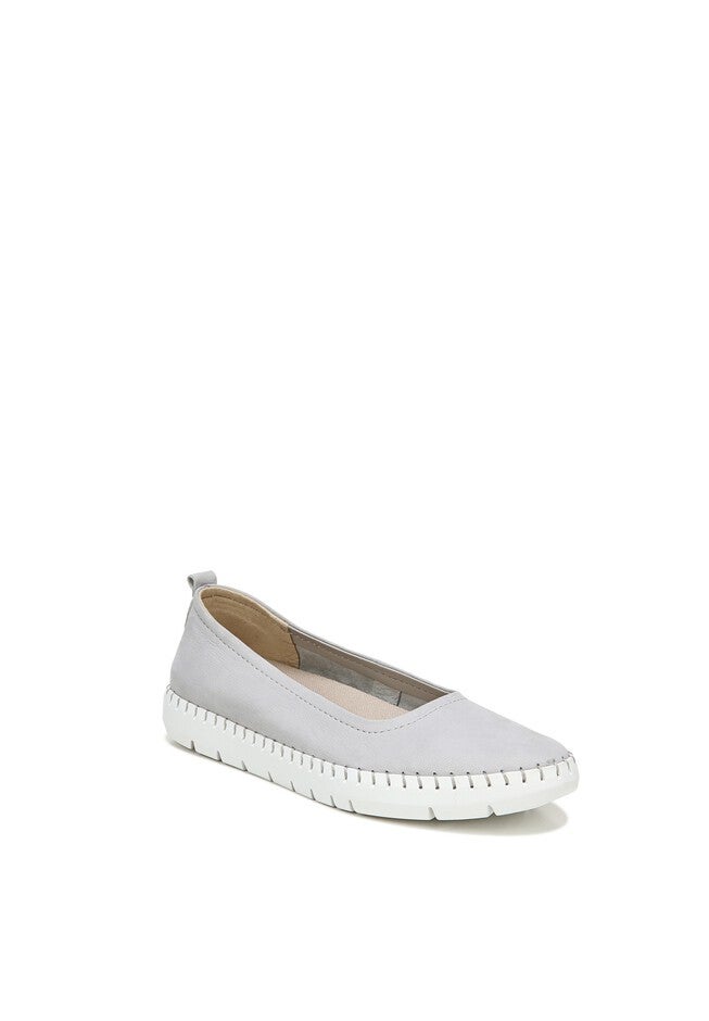 Dolly Flat by Naturalizer, ICY GREY NUBUCK, hi-res image number null