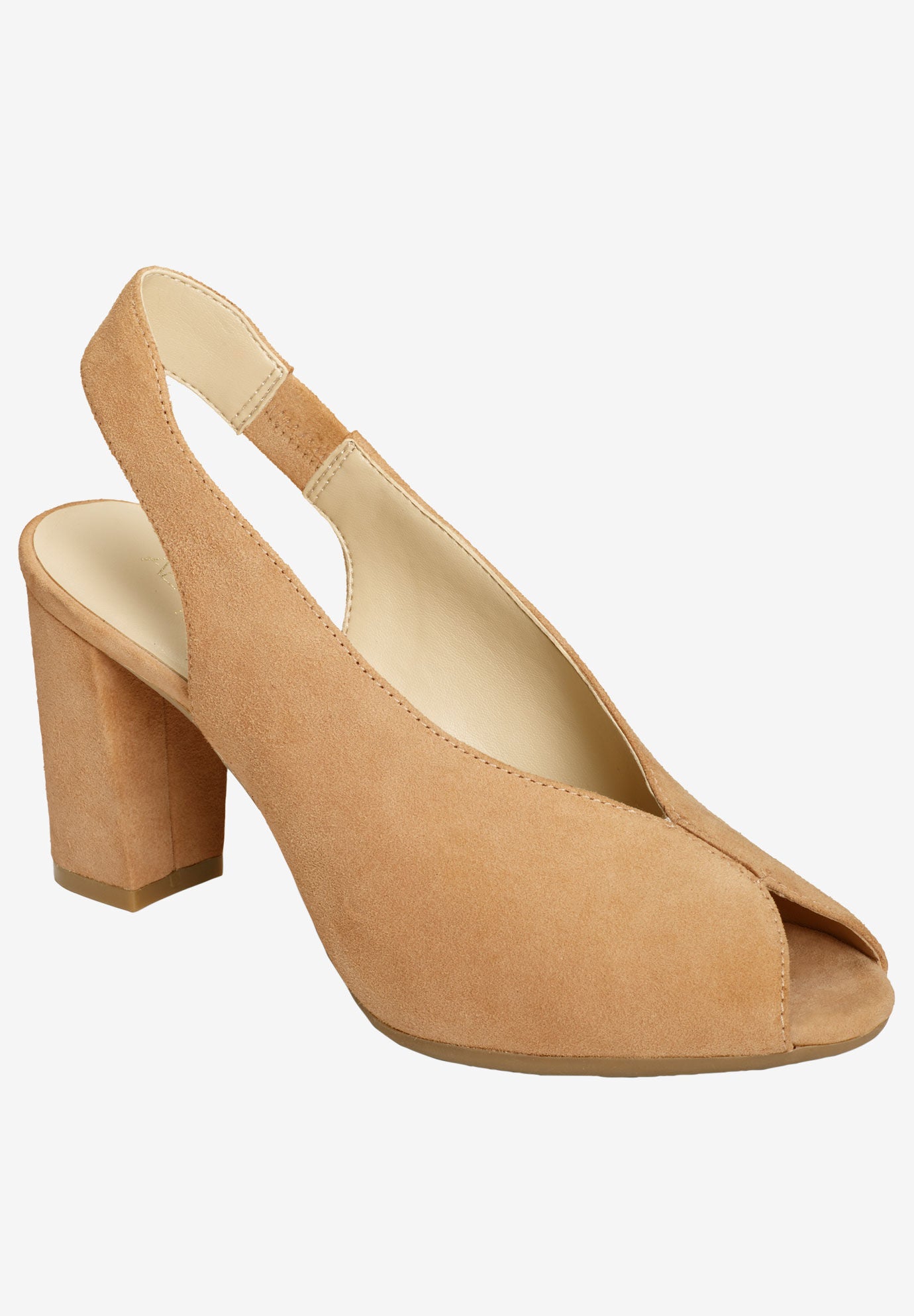 Birdbath Pump by Aerosoles&reg;, LIGHT TAN SUEDE, hi-res image number 0