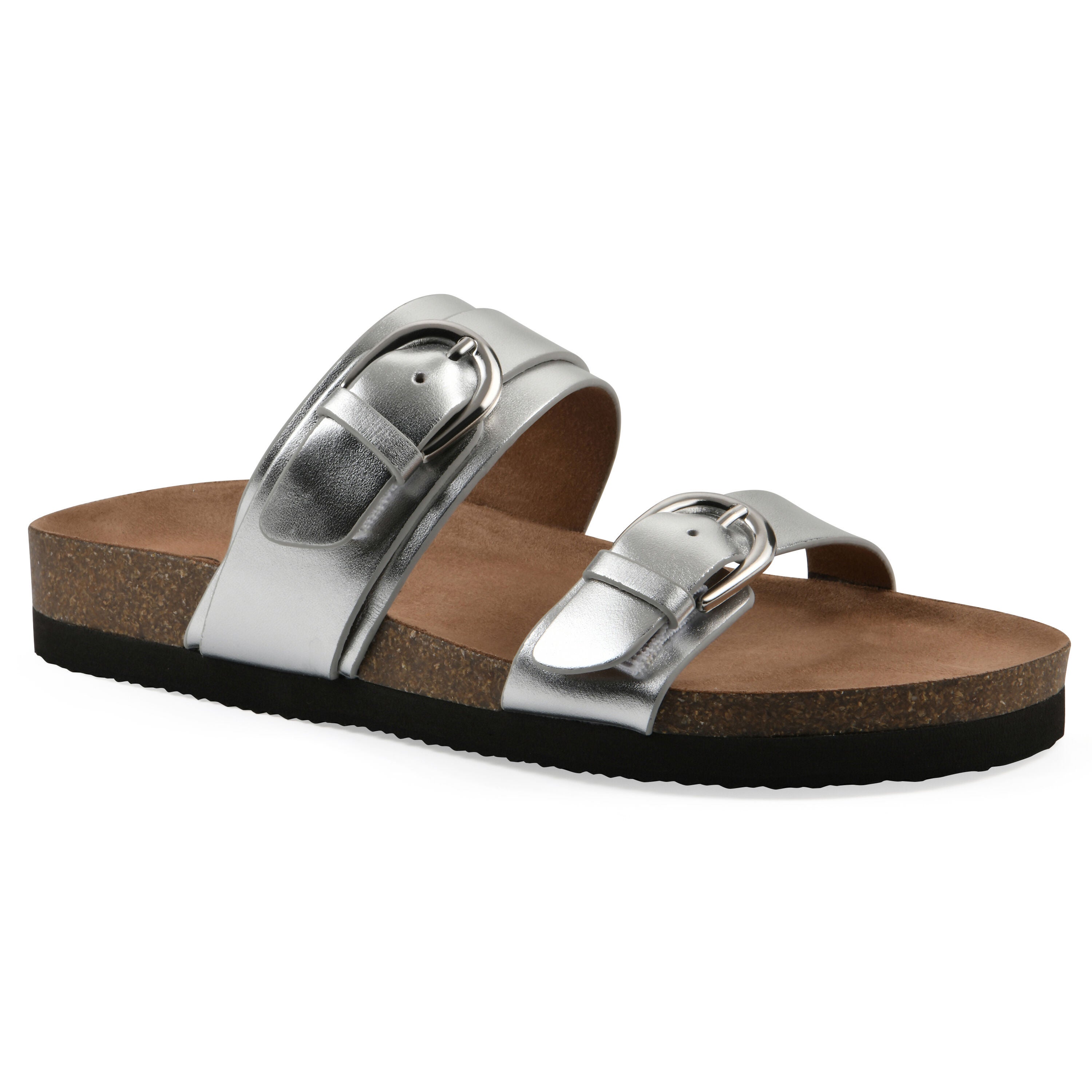 Hardball Footbeds Sandal, SILVER LEATHER, hi-res image number 0
