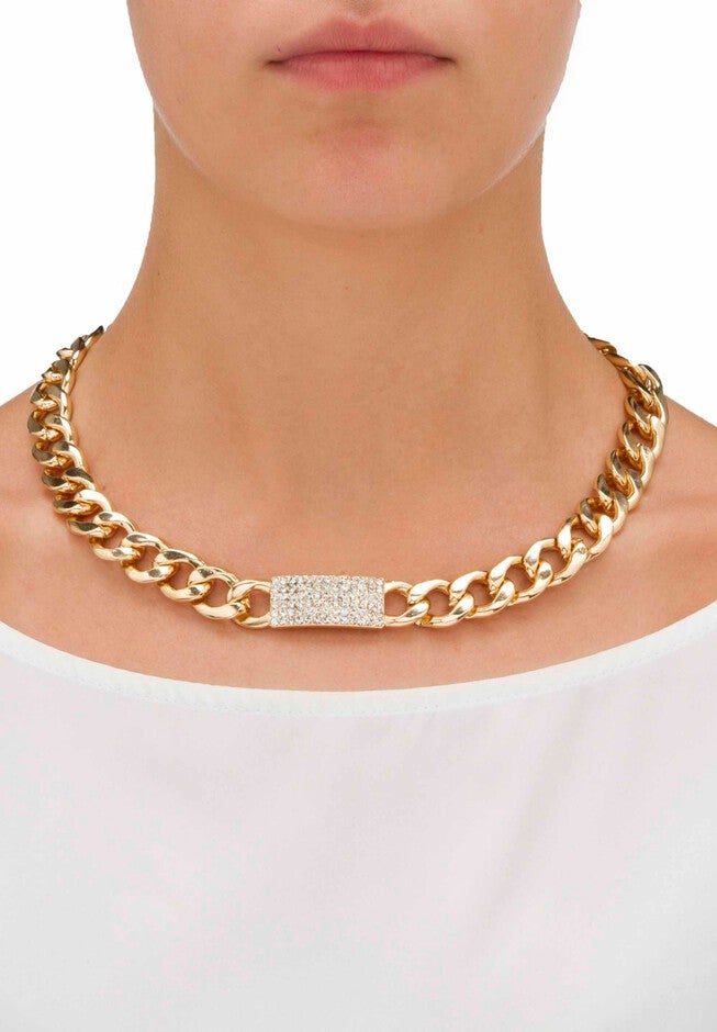 Crystal & Gold Link Necklace, Bracelet & Earring Set, , alternate image number 3