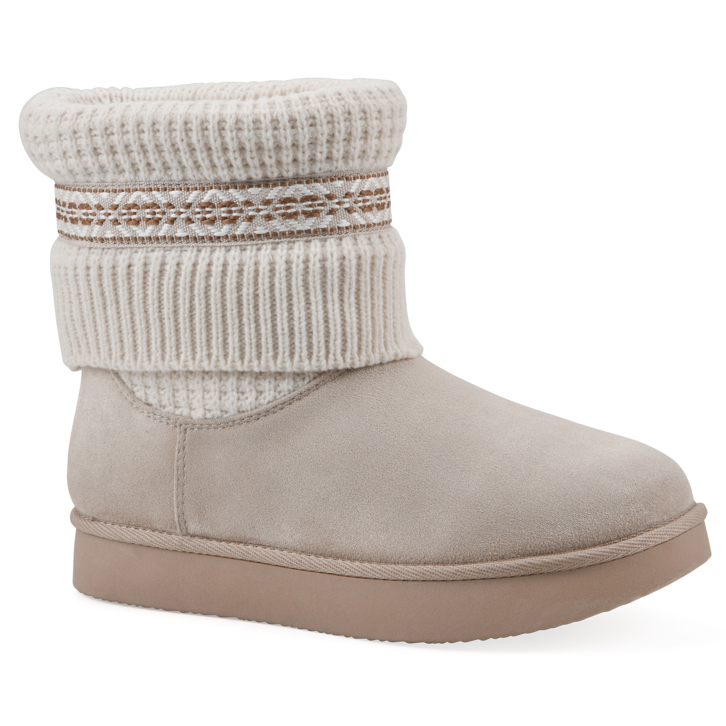 Brysons Fold-Over Sweater Bootie, SAND FABRIC, hi-res image number 0