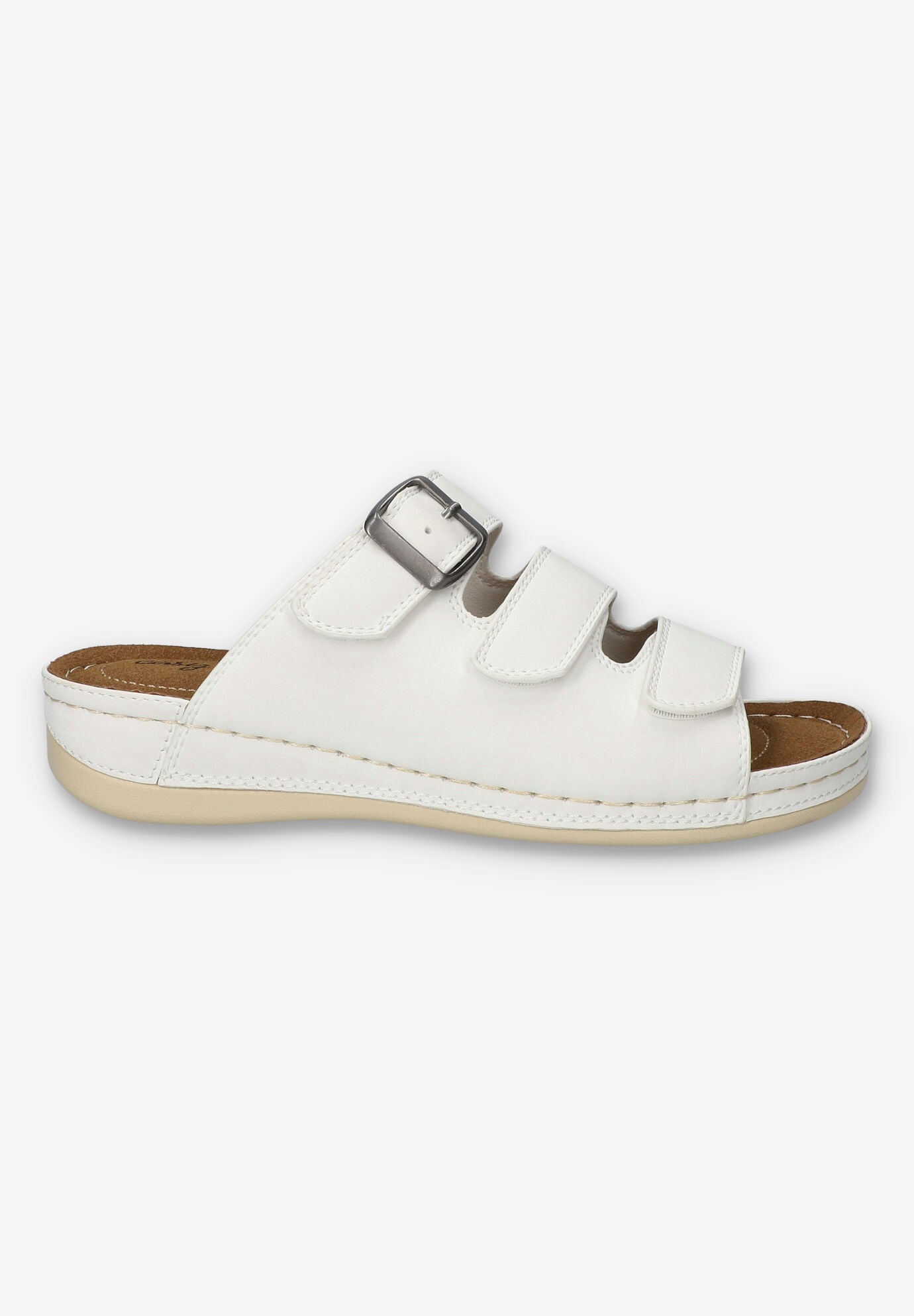 Pinterry Comfort Slide Sandal, WHITE, alternate image number 2