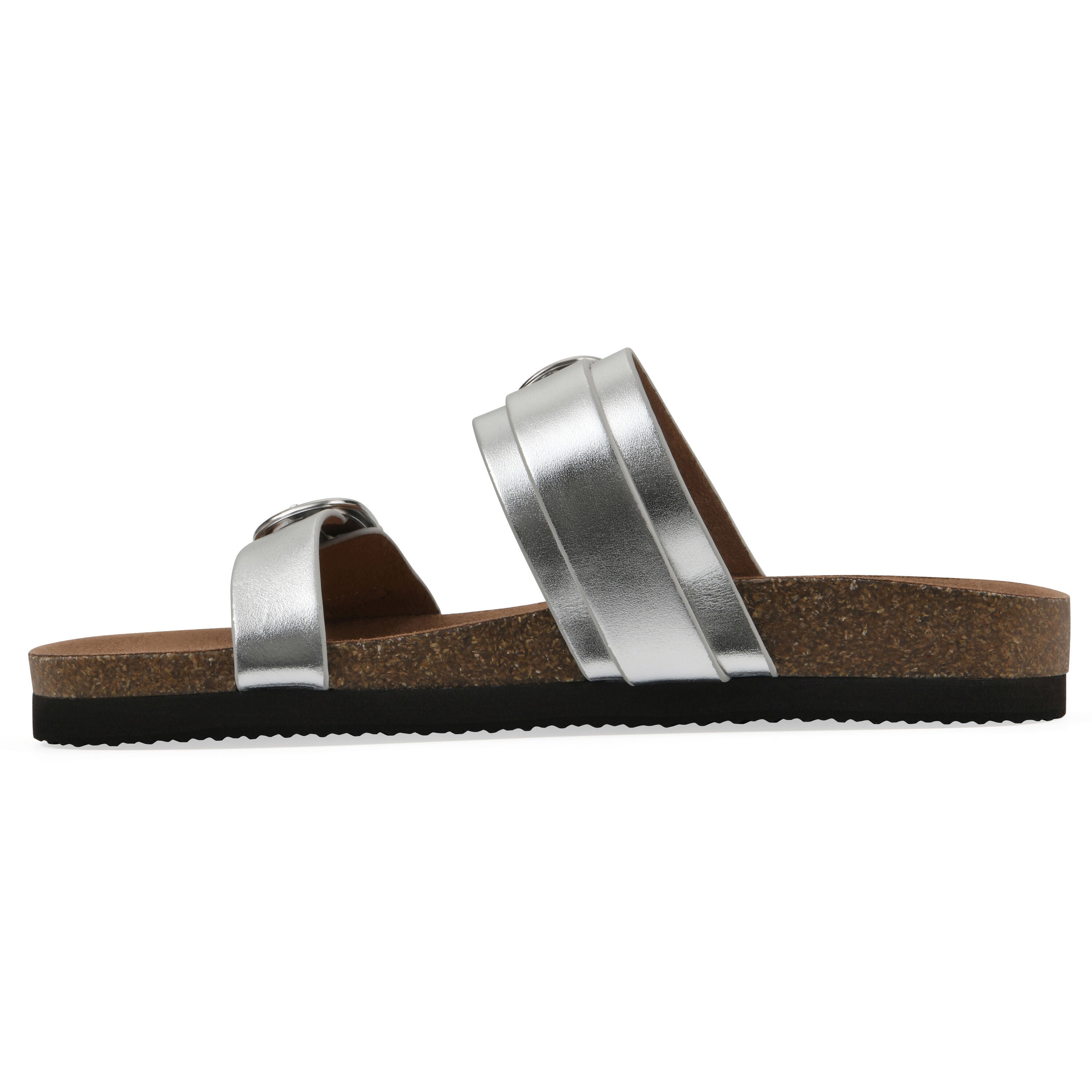 Hardball Footbeds Sandal, SILVER LEATHER, alternate image number 3