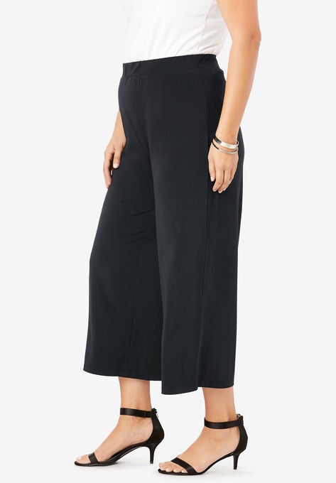 Ultrasmooth® Fabric Wide-Leg Crop Pant, , alternate image number null