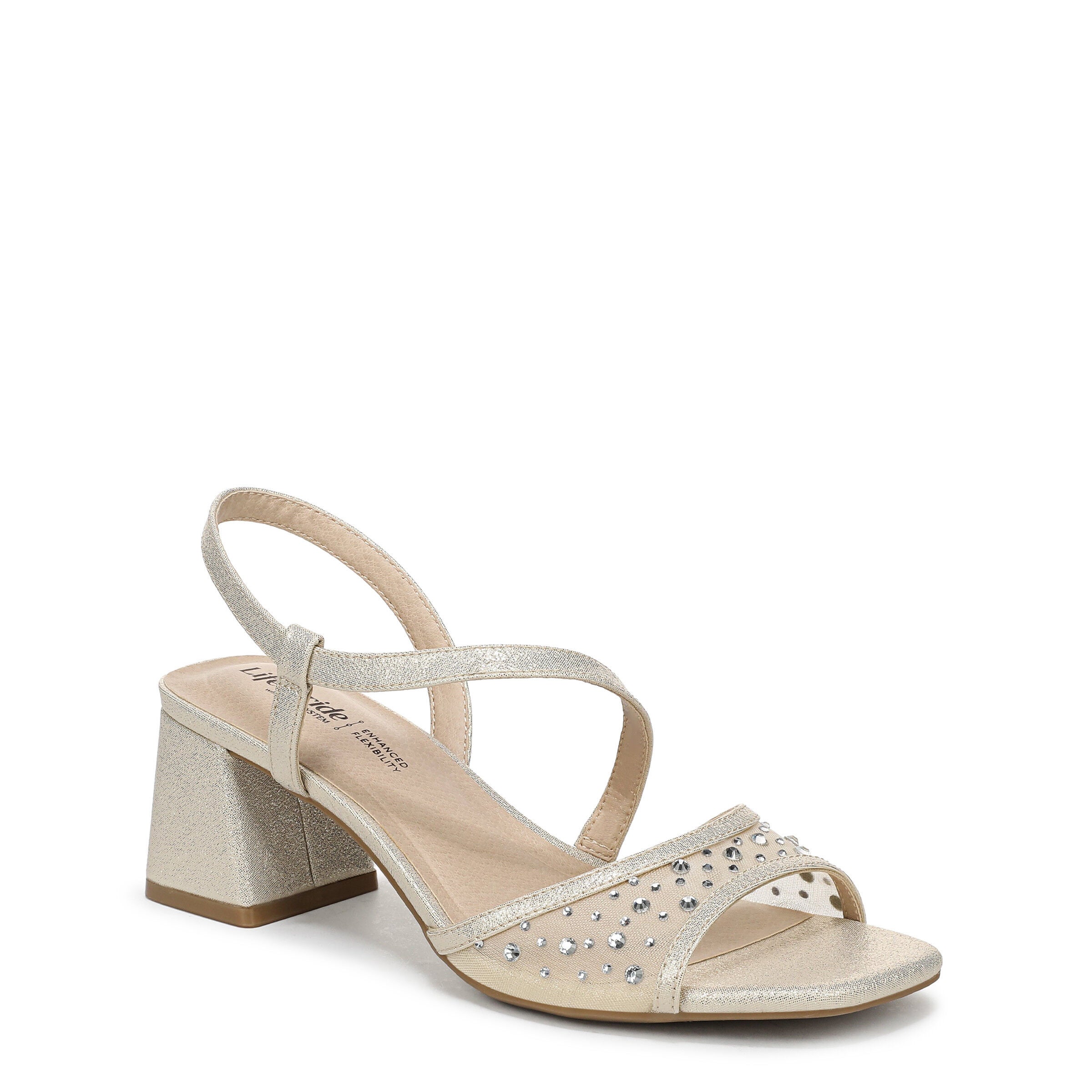 Cheyenne Slingback Sandal, PLATINO GOLD, hi-res image number 0