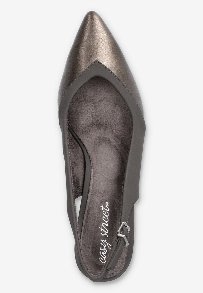 Vivid Slingback Pump, PEWTER LAMY, alternate image number 6