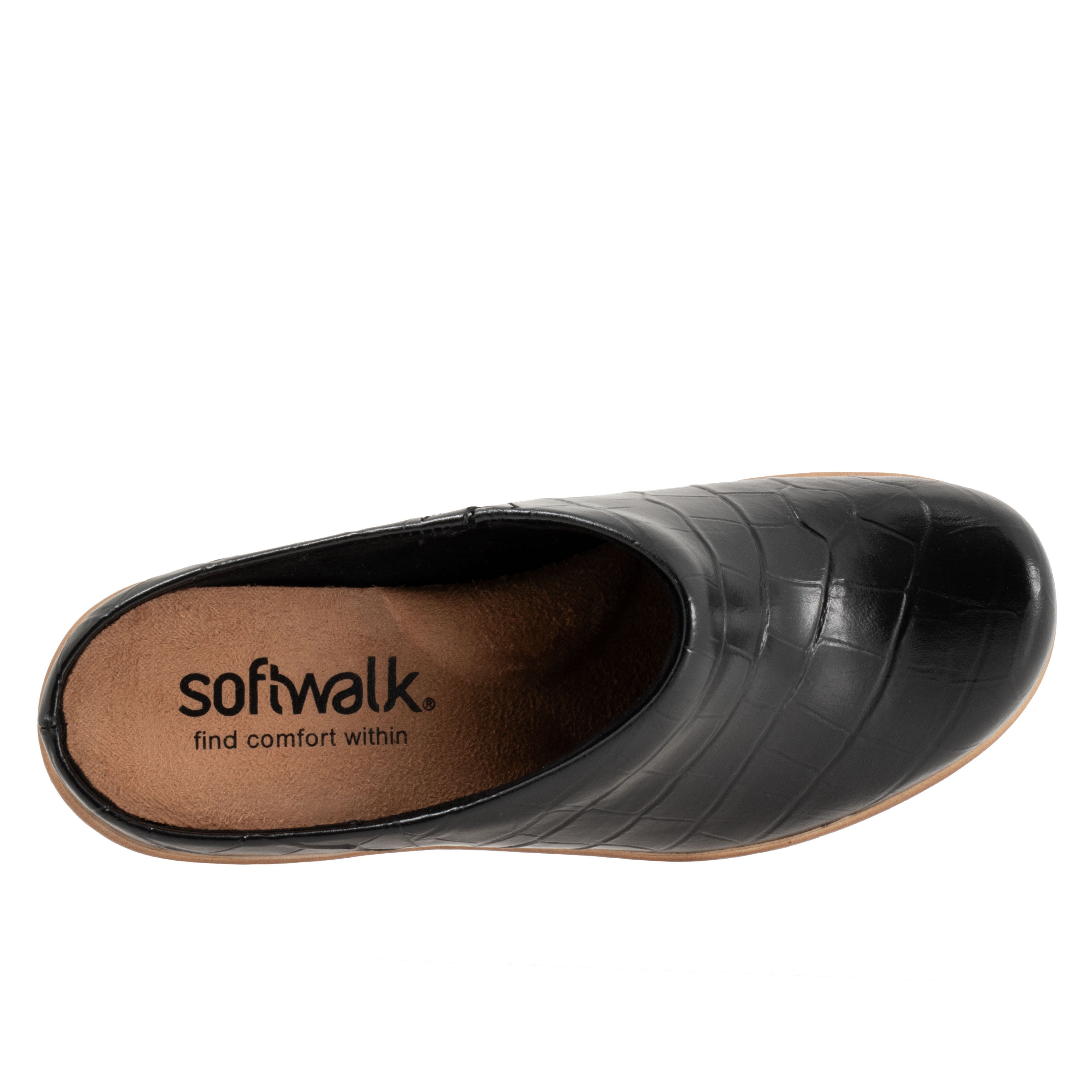 Madison Clog, DARK BLACK CROCO, alternate image number 3