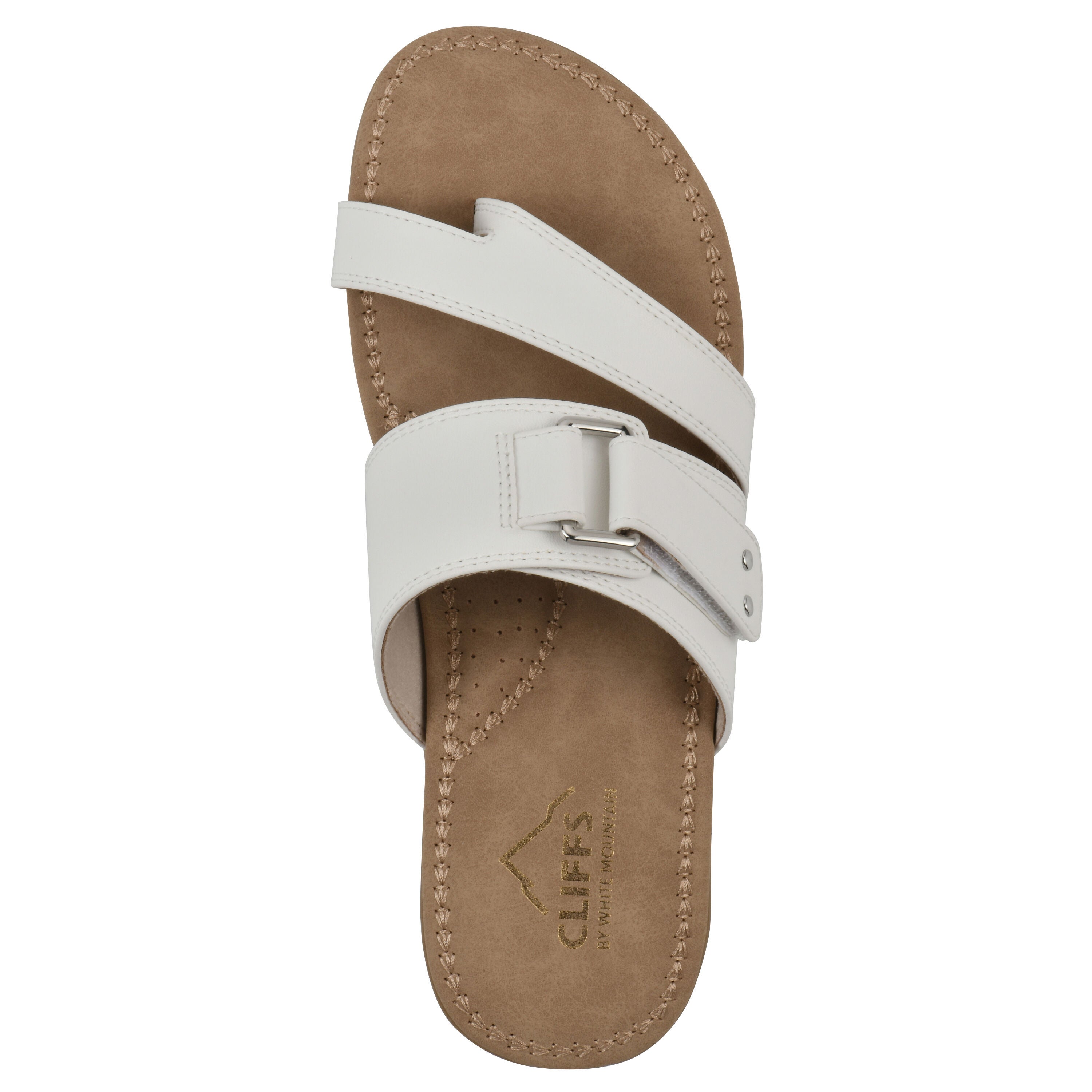 Fancify Slide Sandal, WHITE SMOOTH, alternate image number 4