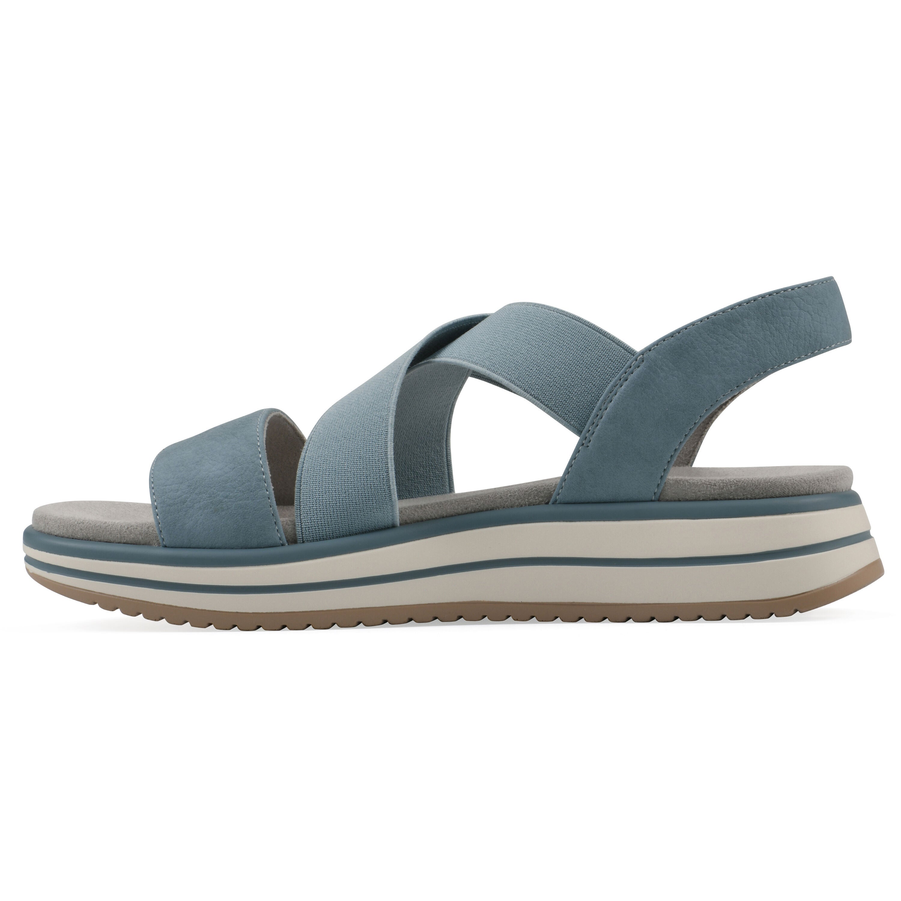 Hapley Athleisure Sandal, MID BLUE NUBUCK, alternate image number 3