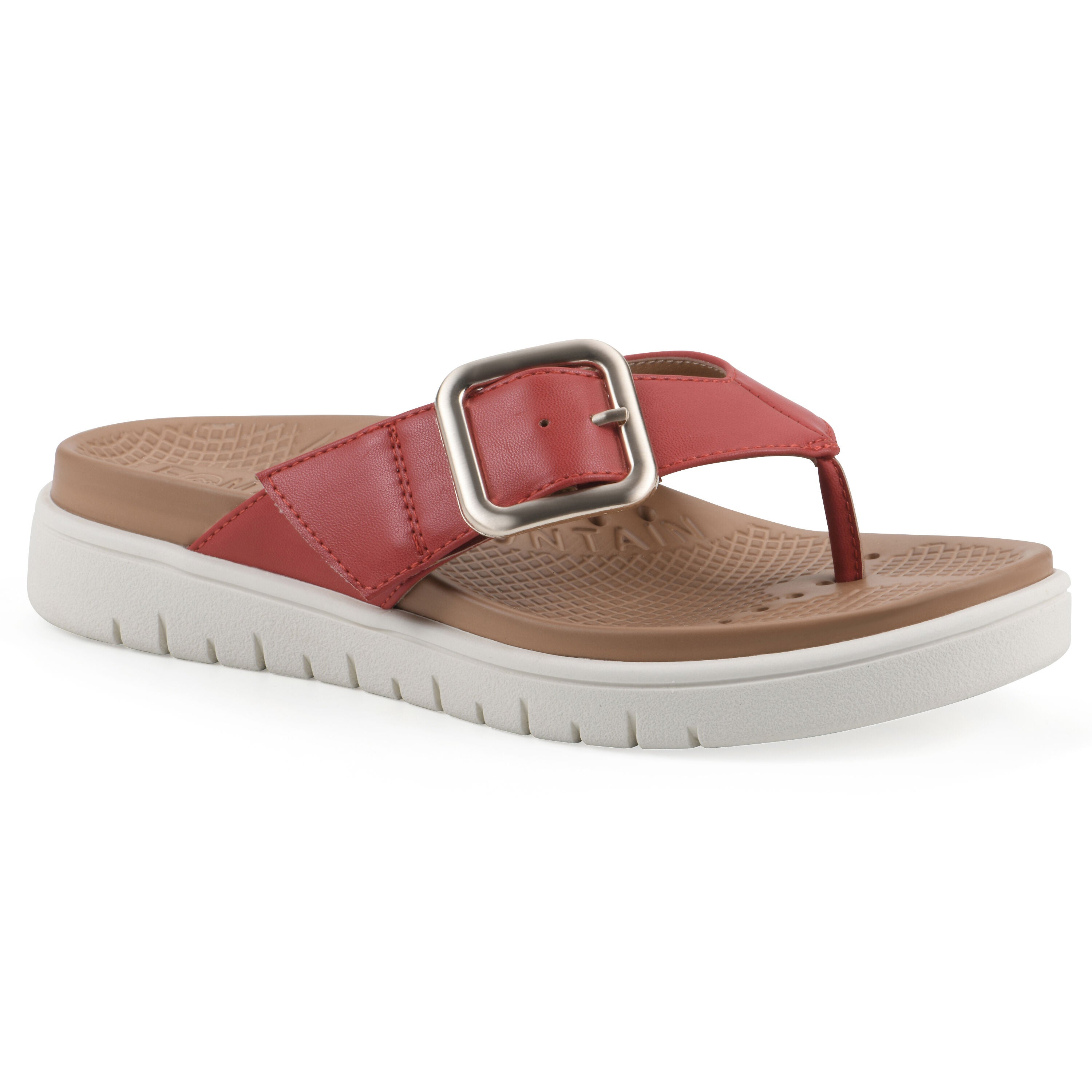 Nalla FOM Recovery Thong Sandal, CRUELLA RED SMOOTH, hi-res image number 0