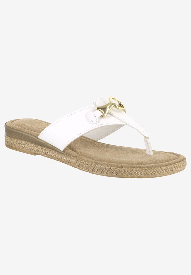 Farah Tuscany Sandal by Easy Street®, WHITE, hi-res image number null
