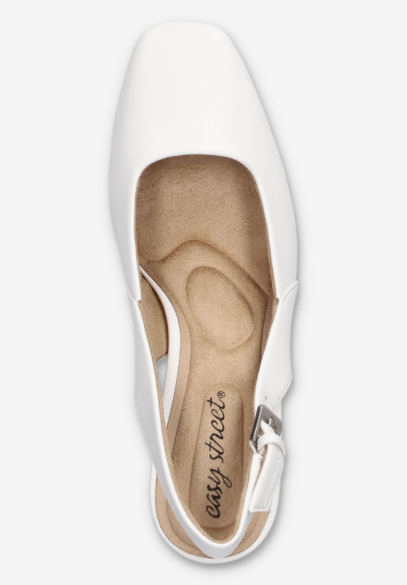 Ritsa Square Toe Slingback Pump, WHITE, alternate image number 6