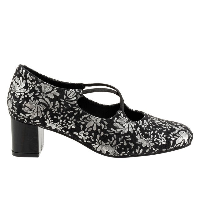 Demi Pump, BLACK FLORAL, alternate image number 4