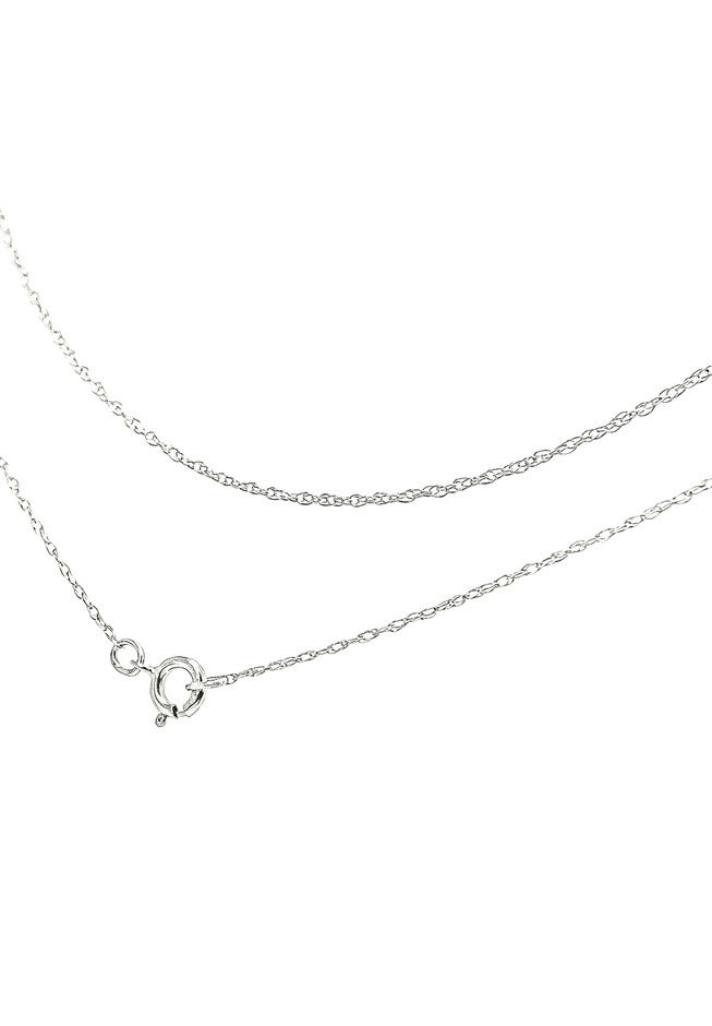 Solid White Gold Rope Chain Necklace Unisex Chain 20 inches, , alternate image number null