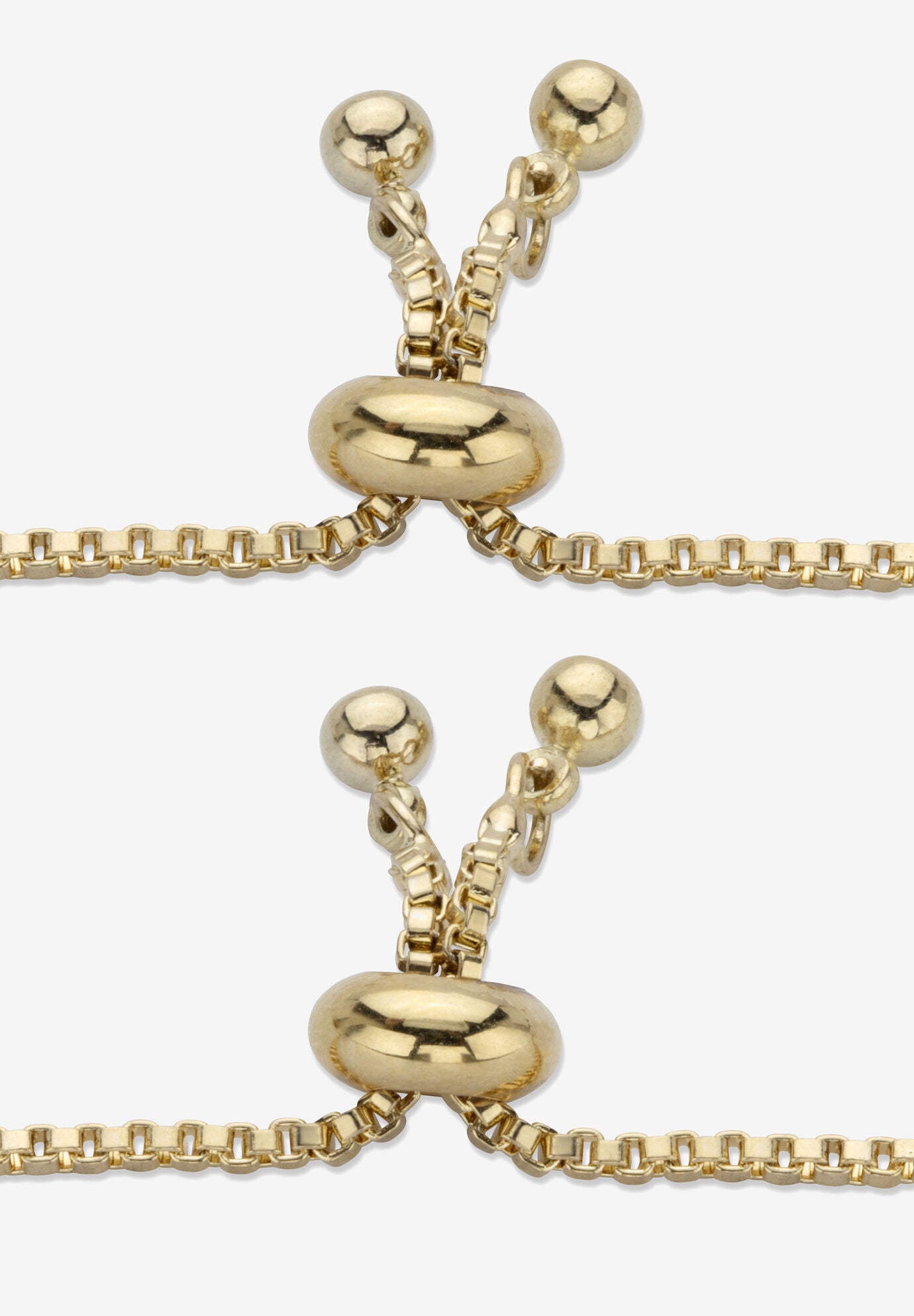 Simulated White And Grey Pearl Goldtone Adjustable Bolo Bracelet Bogo Set 11 inches, , on-hover image number 1