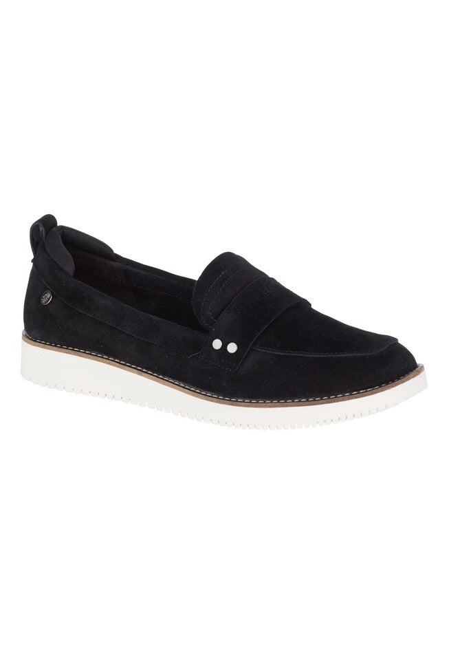 Chowchow Loafers by Hush Puppies®, BLACK SUEDE, hi-res image number 0