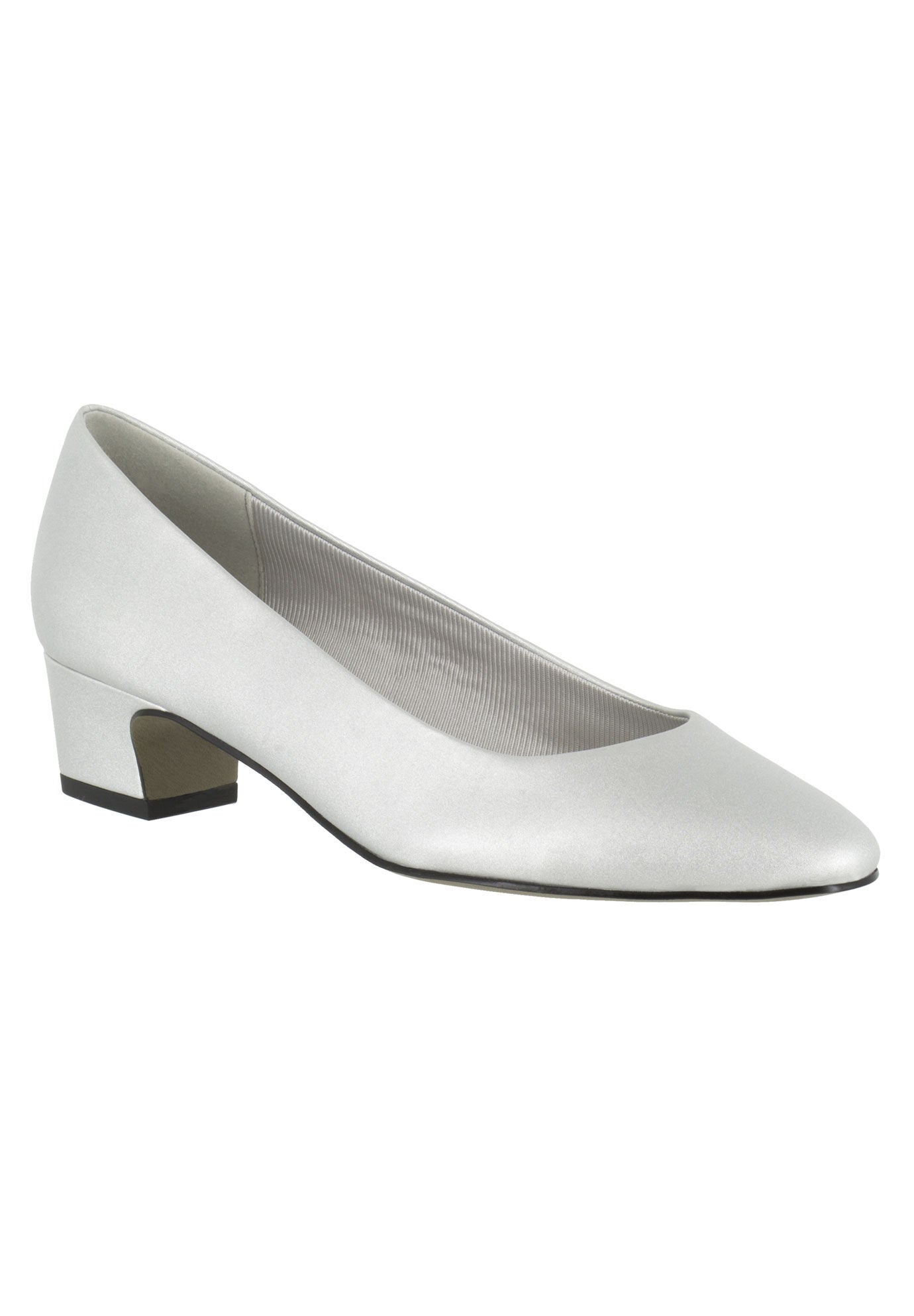 Prim Pump by Easy Street®, SILVER SATIN, hi-res image number 0